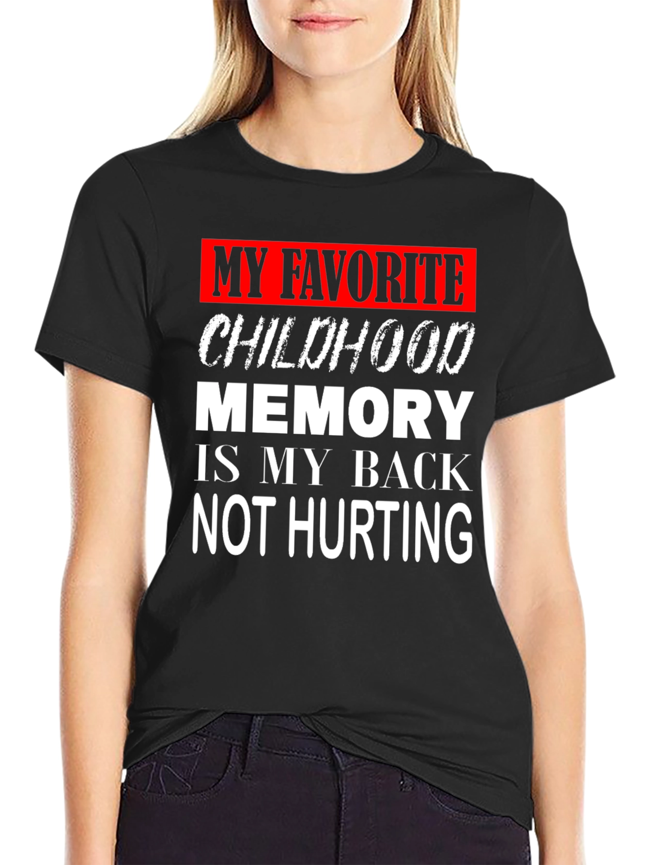 Funny Back Pain Childhood Memory Graphic T-Shirt
