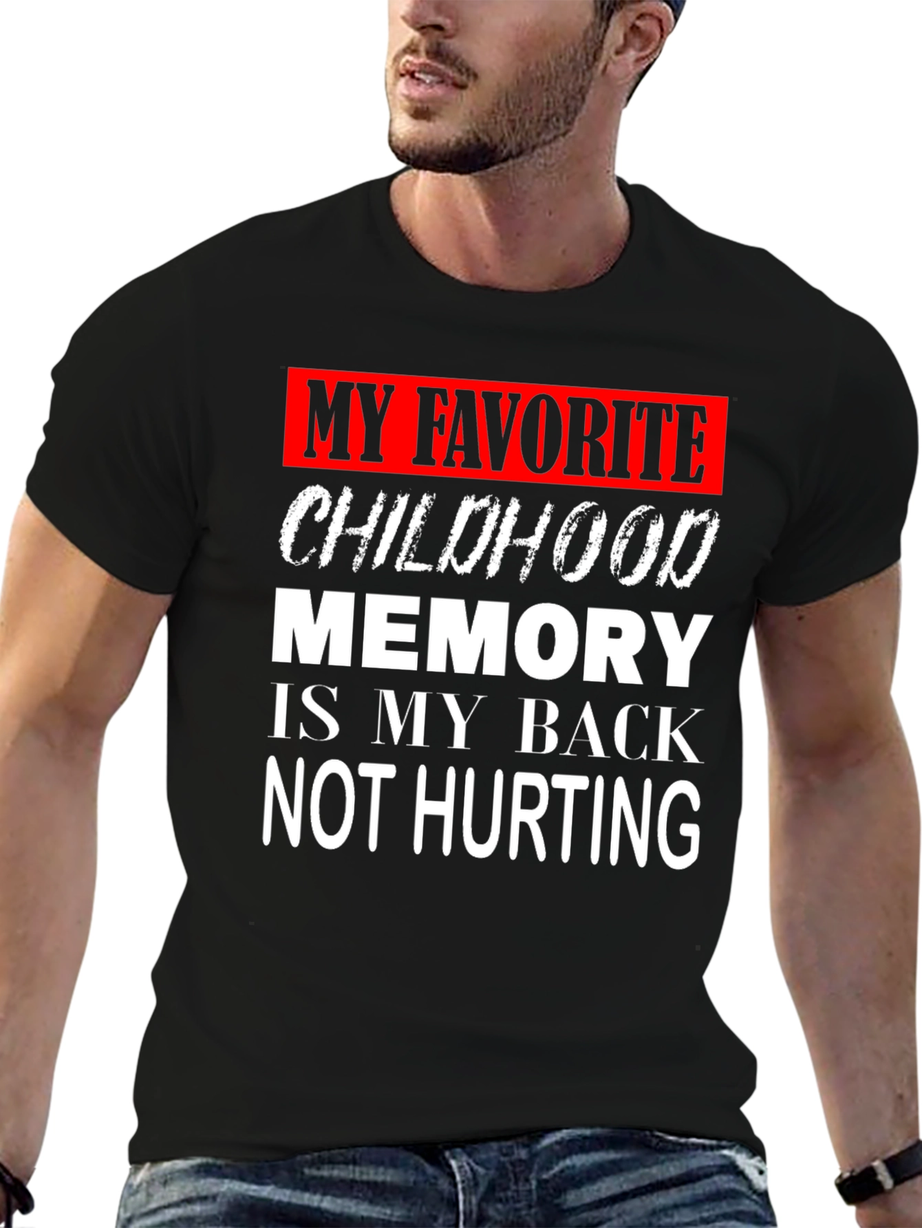 Funny Back Pain Childhood Memory Graphic T-Shirt