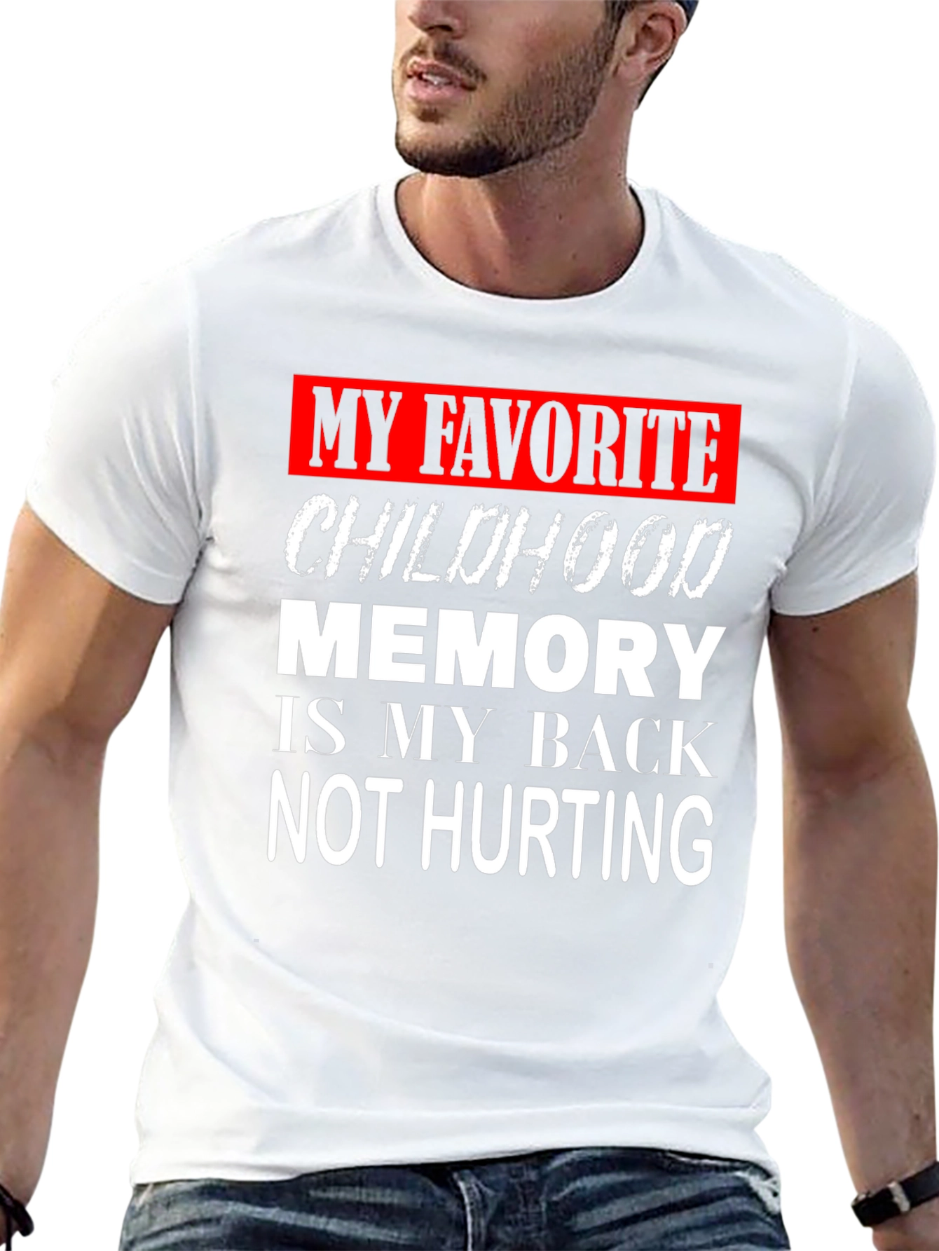 Funny Back Pain Childhood Memory Graphic T-Shirt