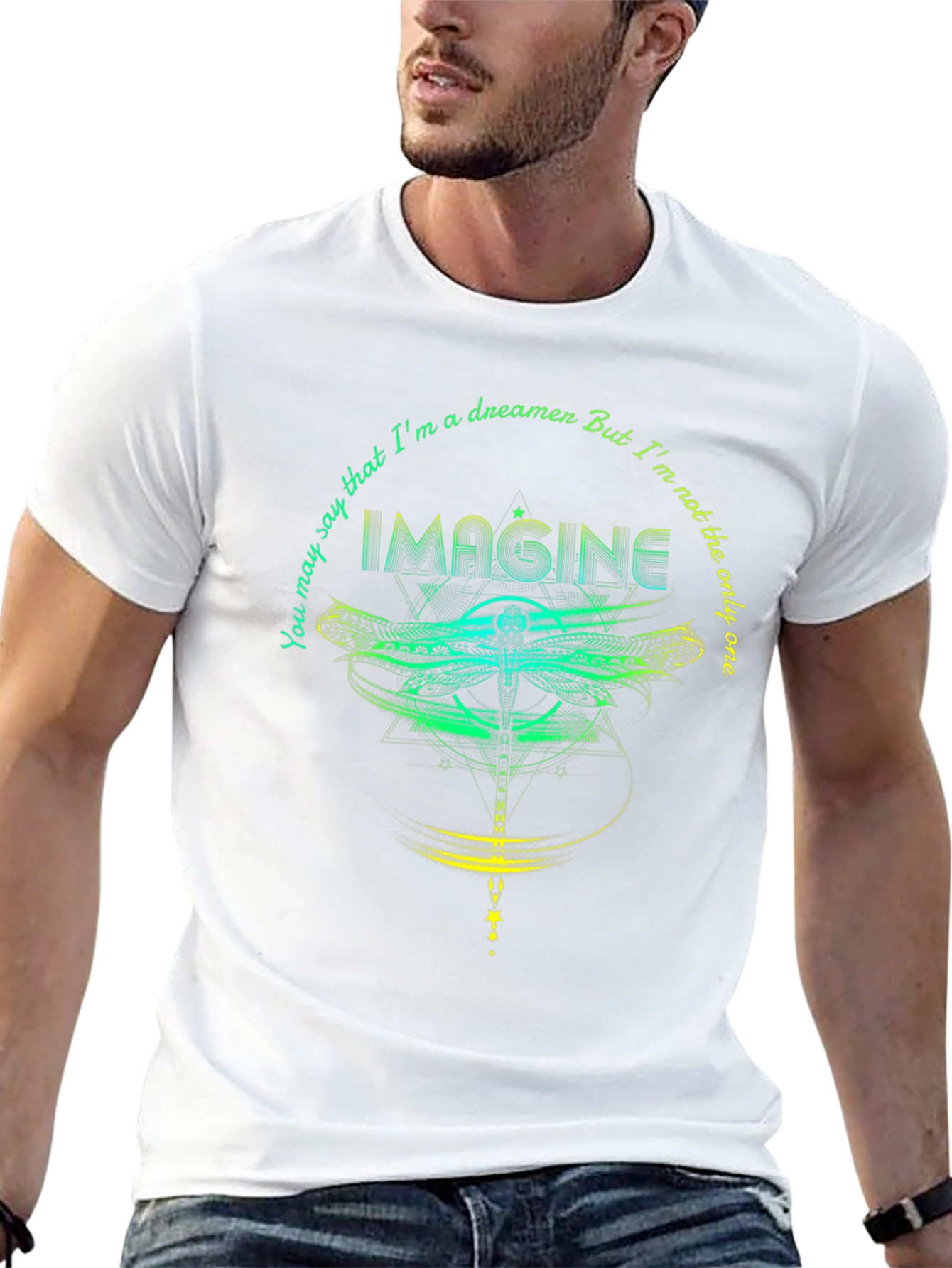 Imagine Dragonfly Graphic T-Shirt - Dreamer Tee