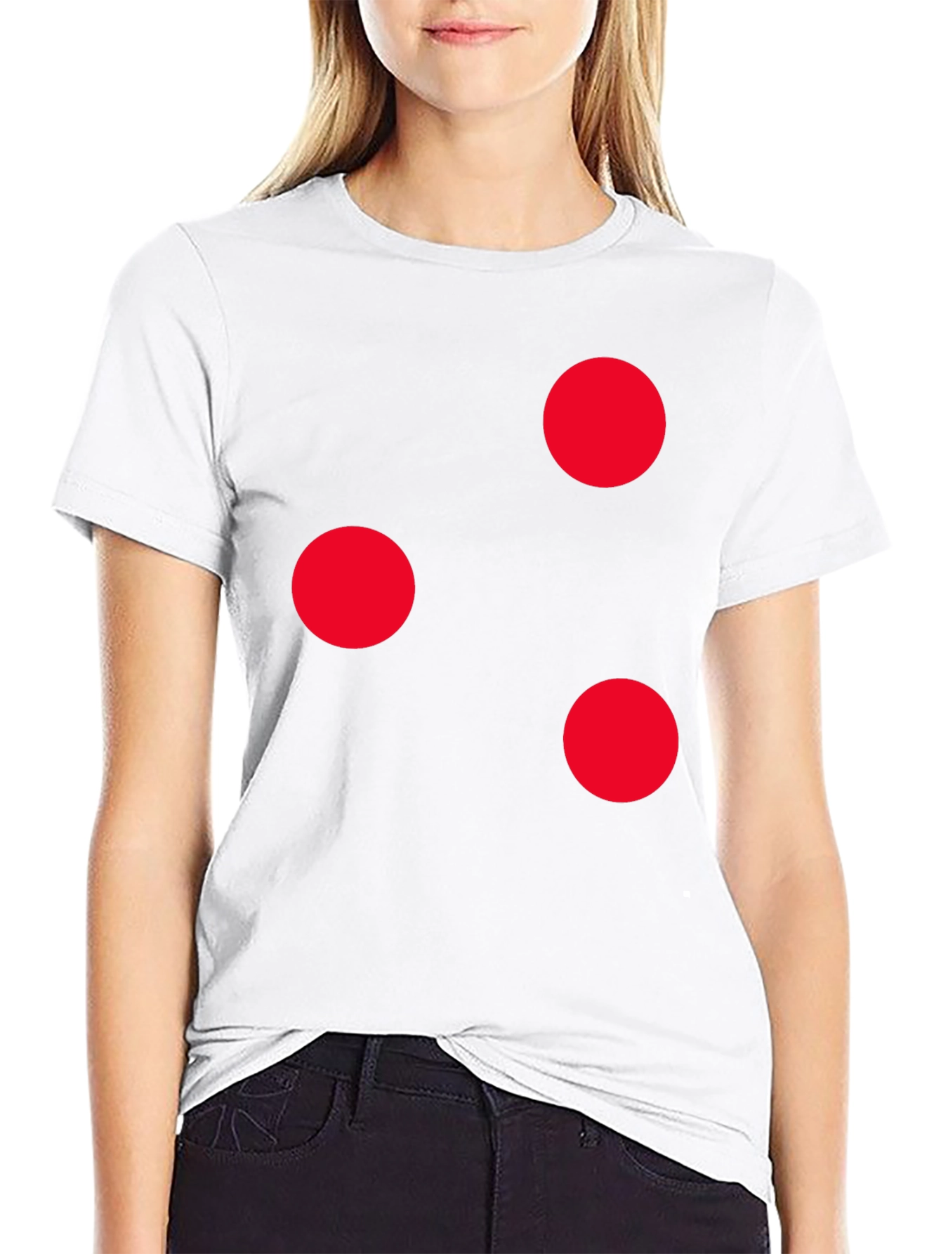 Minimalist Red Dot Black T-Shirt