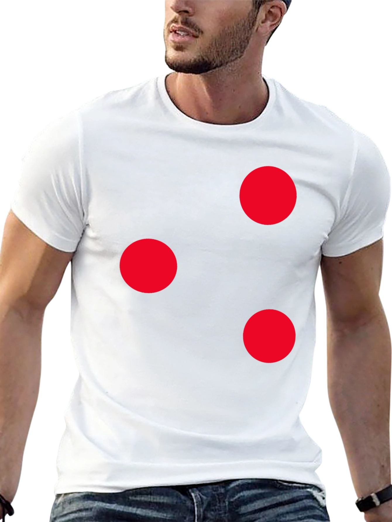 Minimalist Red Dot Black T-Shirt