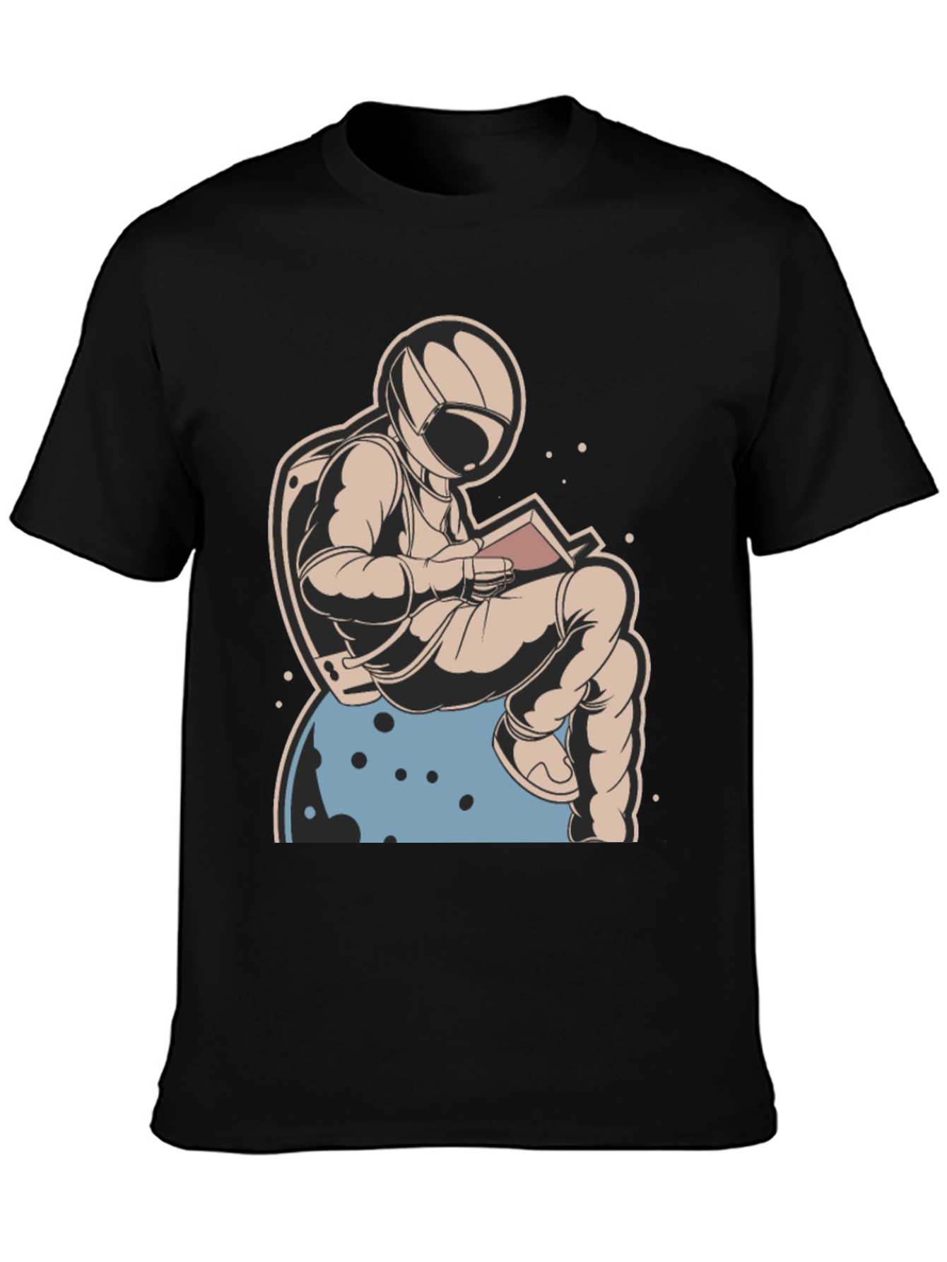 Astronaut Reading Book T-Shirt - Space Lover Tee