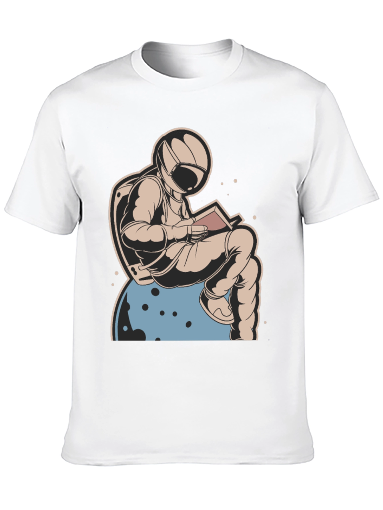 Astronaut Reading Book T-Shirt - Space Lover Tee