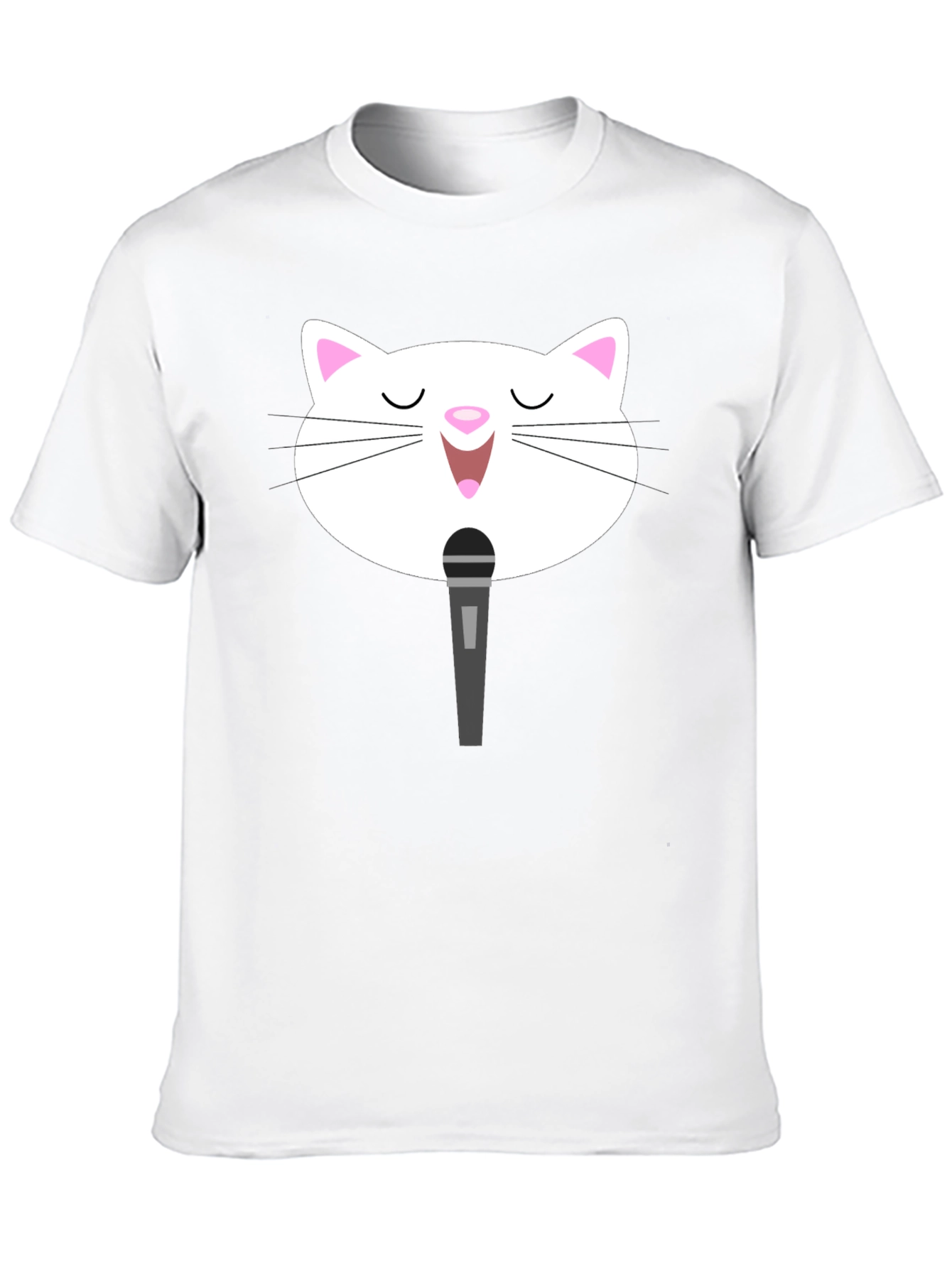 Singing Cat T-Shirt - Black Graphic Tee