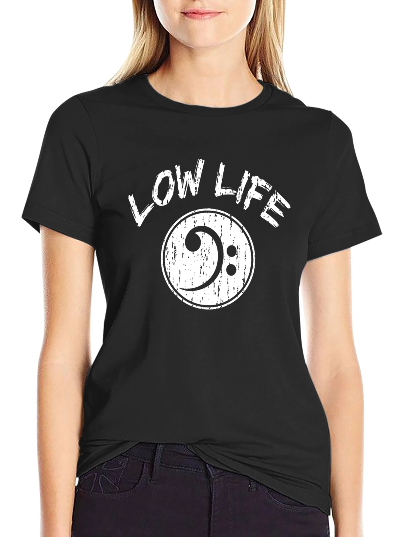 Low Life Bass Clef Graphic T-Shirt