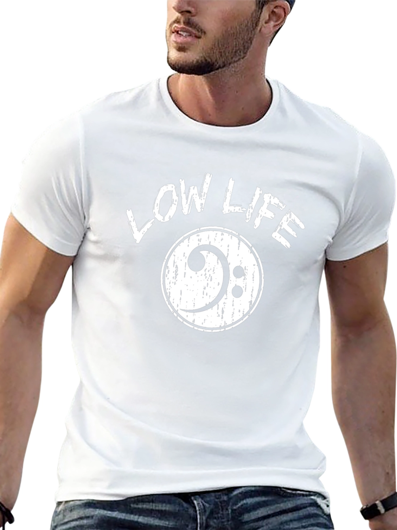 Low Life Bass Clef Graphic T-Shirt