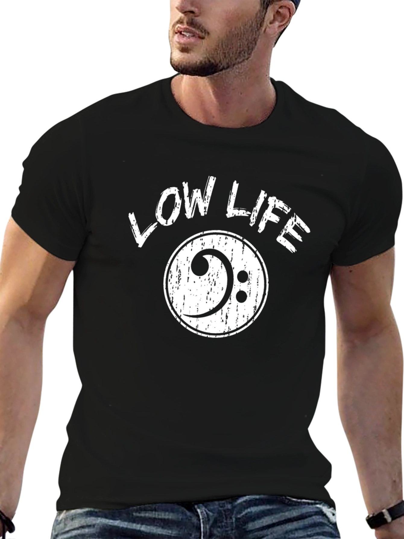 Low Life Bass Clef Graphic T-Shirt