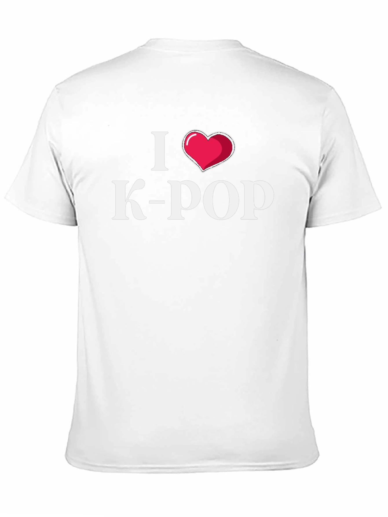 I Love K-Pop Heart Black T-Shirt