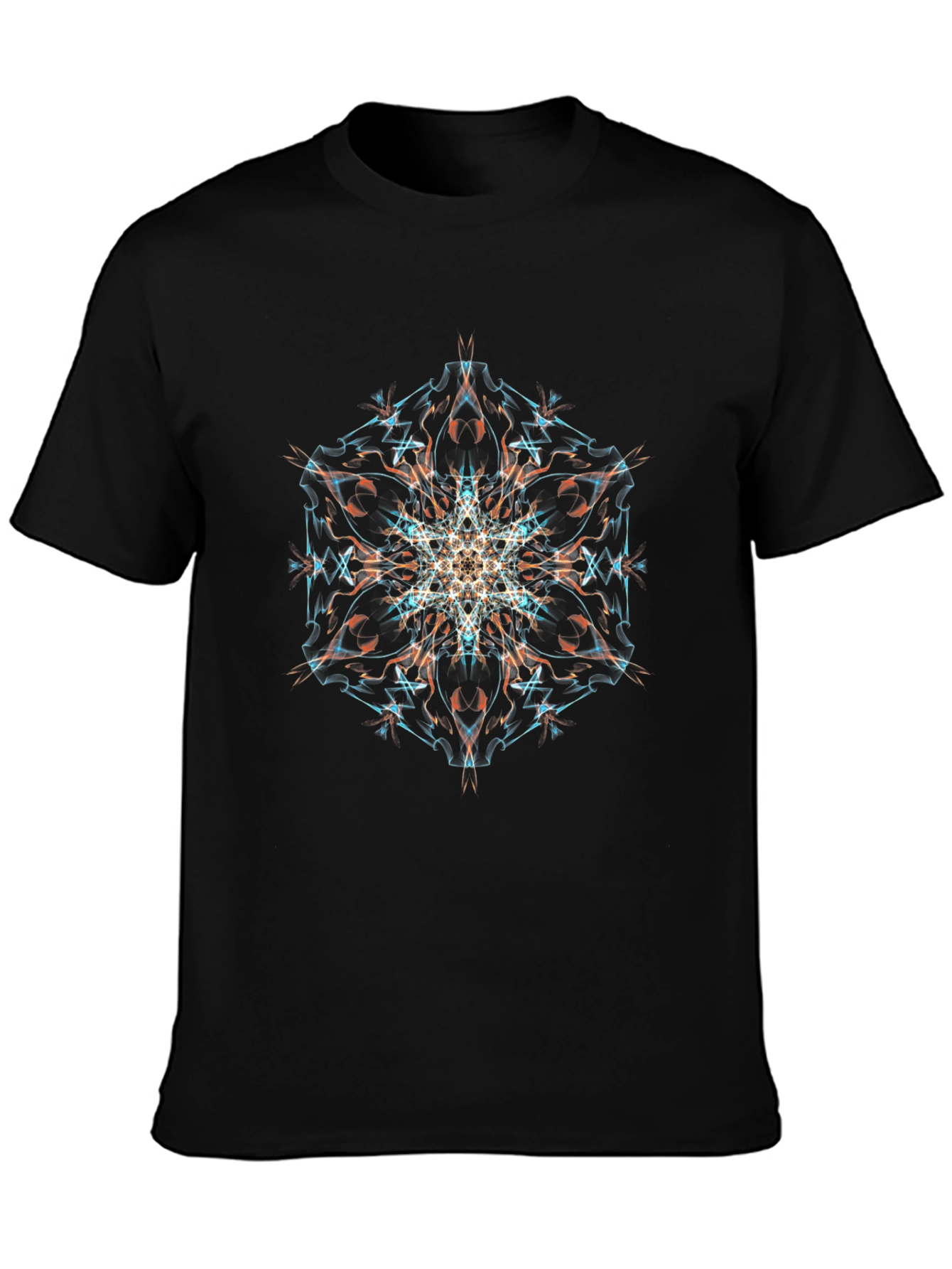 Geometric Mandala Black T-Shirt