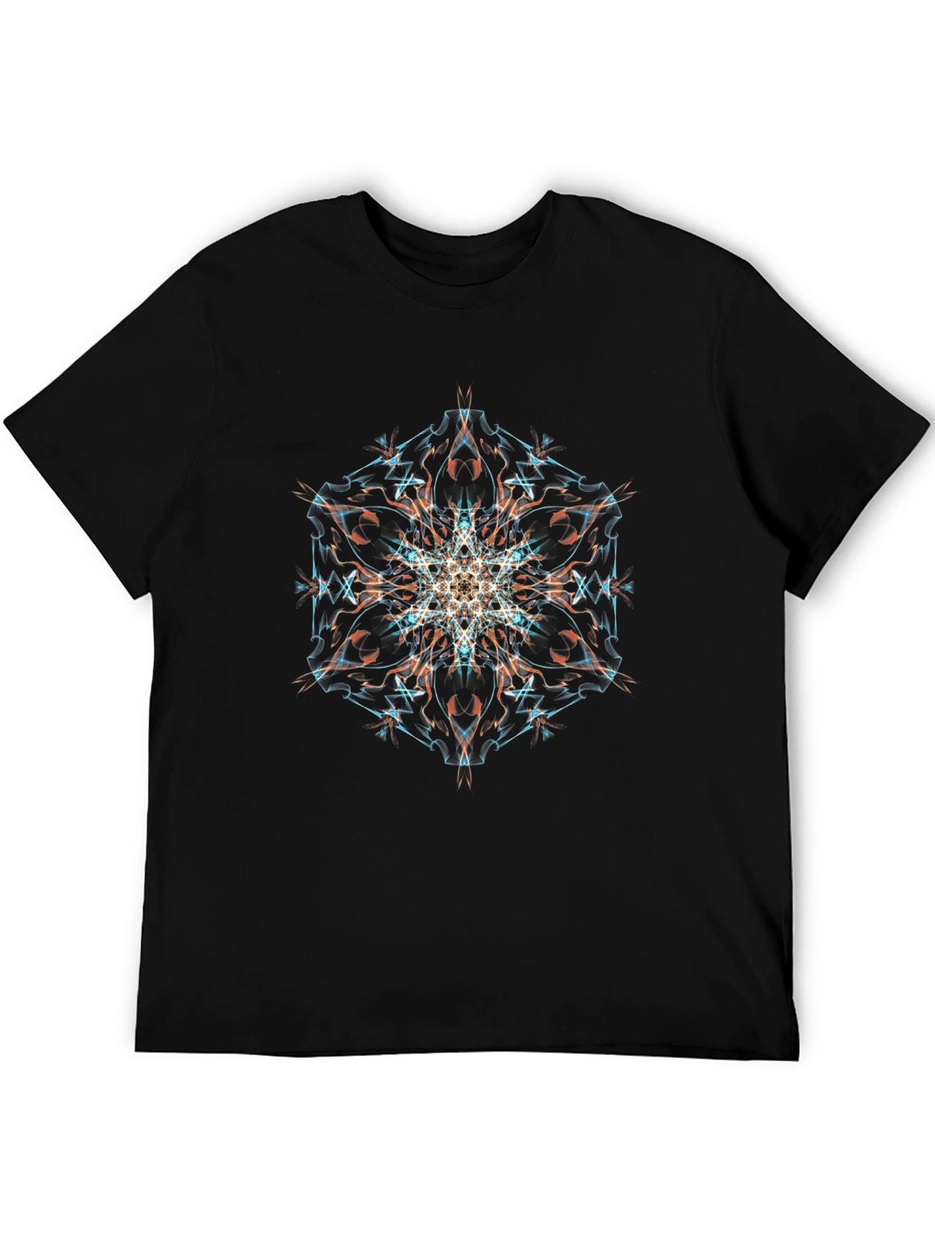 Geometric Mandala Black T-Shirt