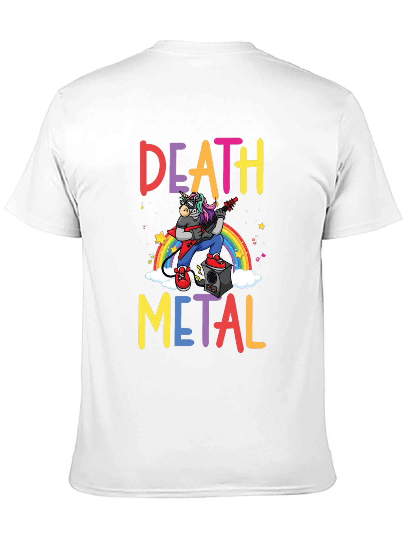 Death Metal Unicorn Graphic T-Shirt