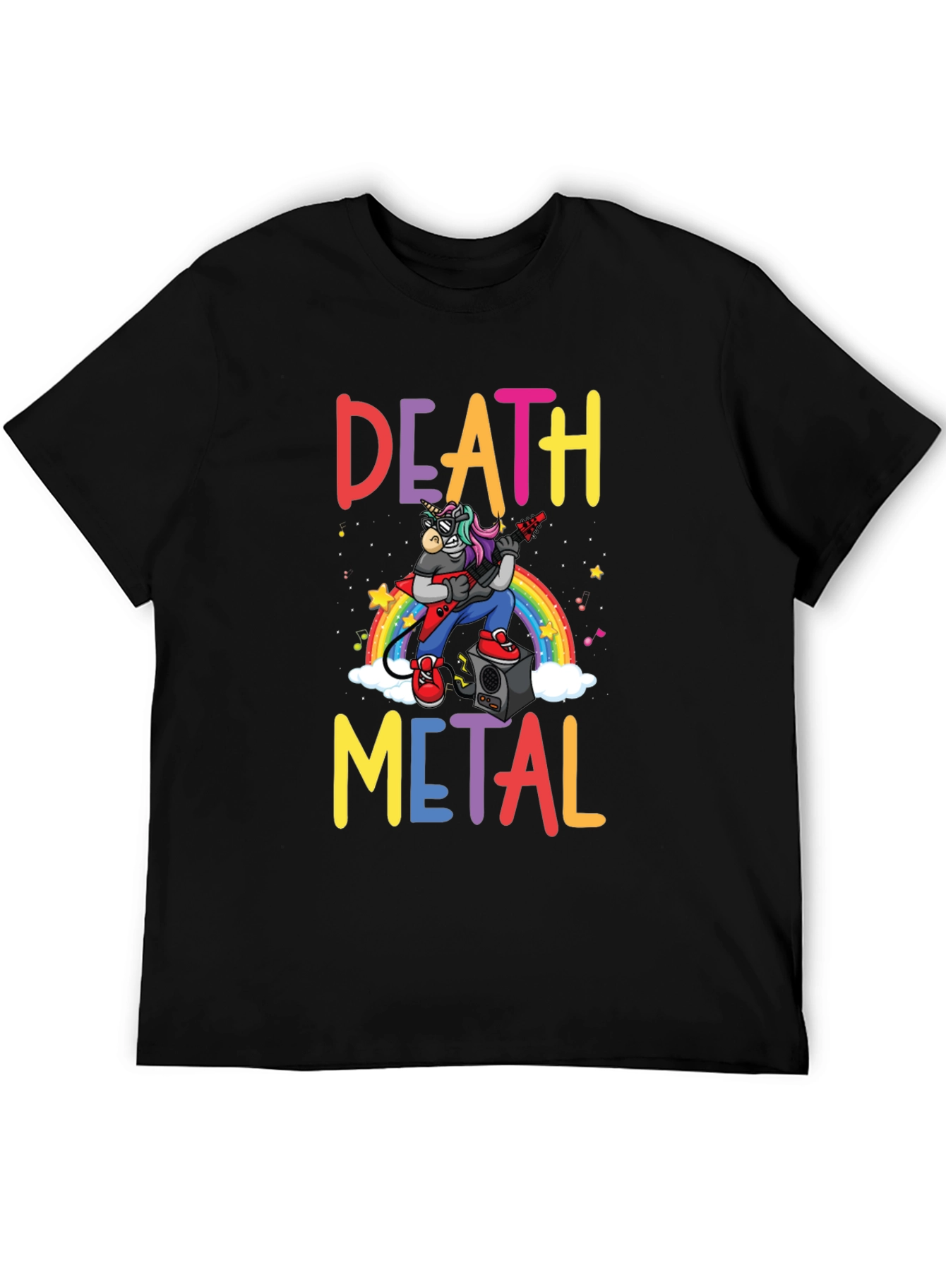 Death Metal Unicorn Graphic T-Shirt