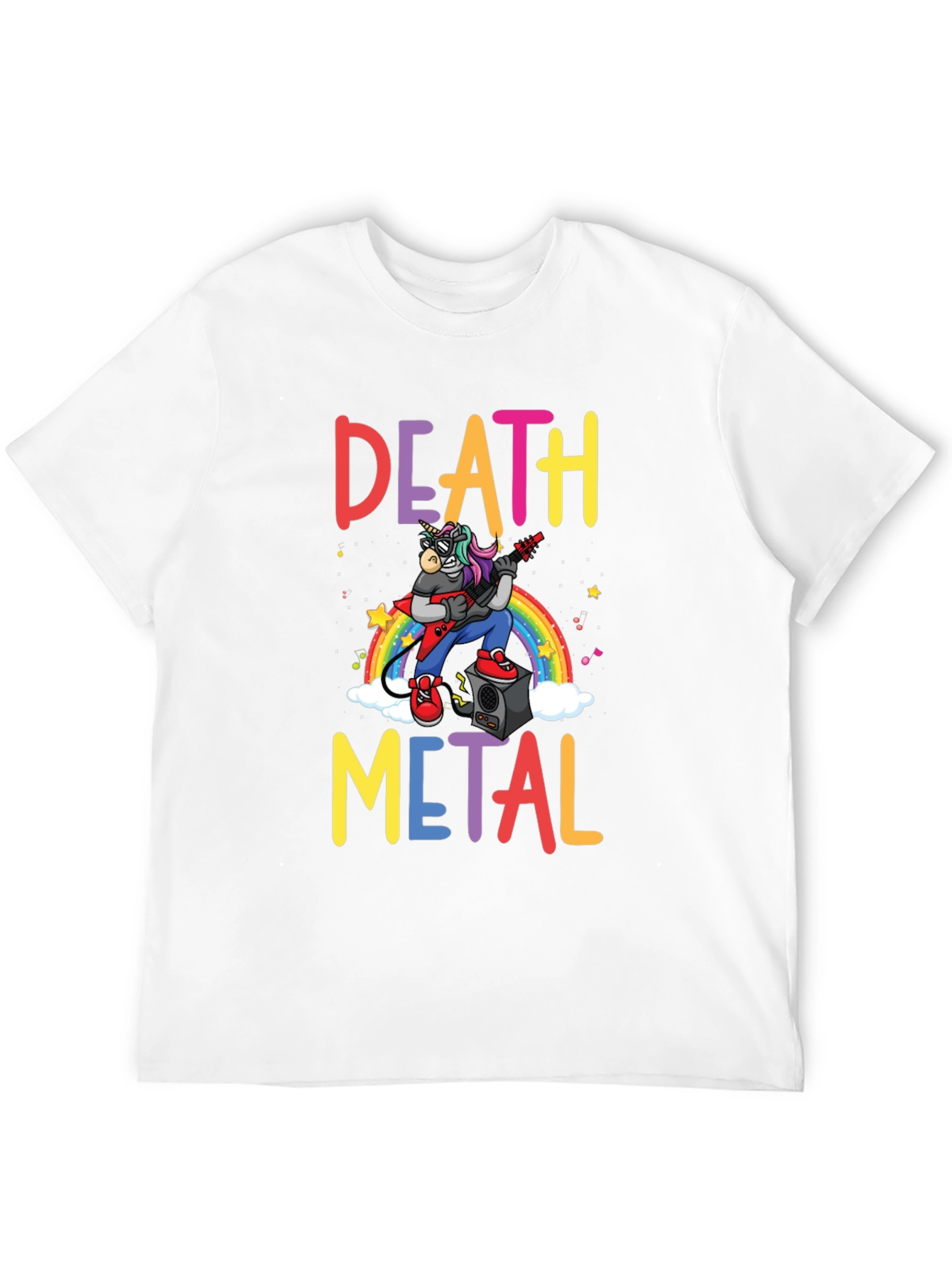 Death Metal Unicorn Graphic T-Shirt