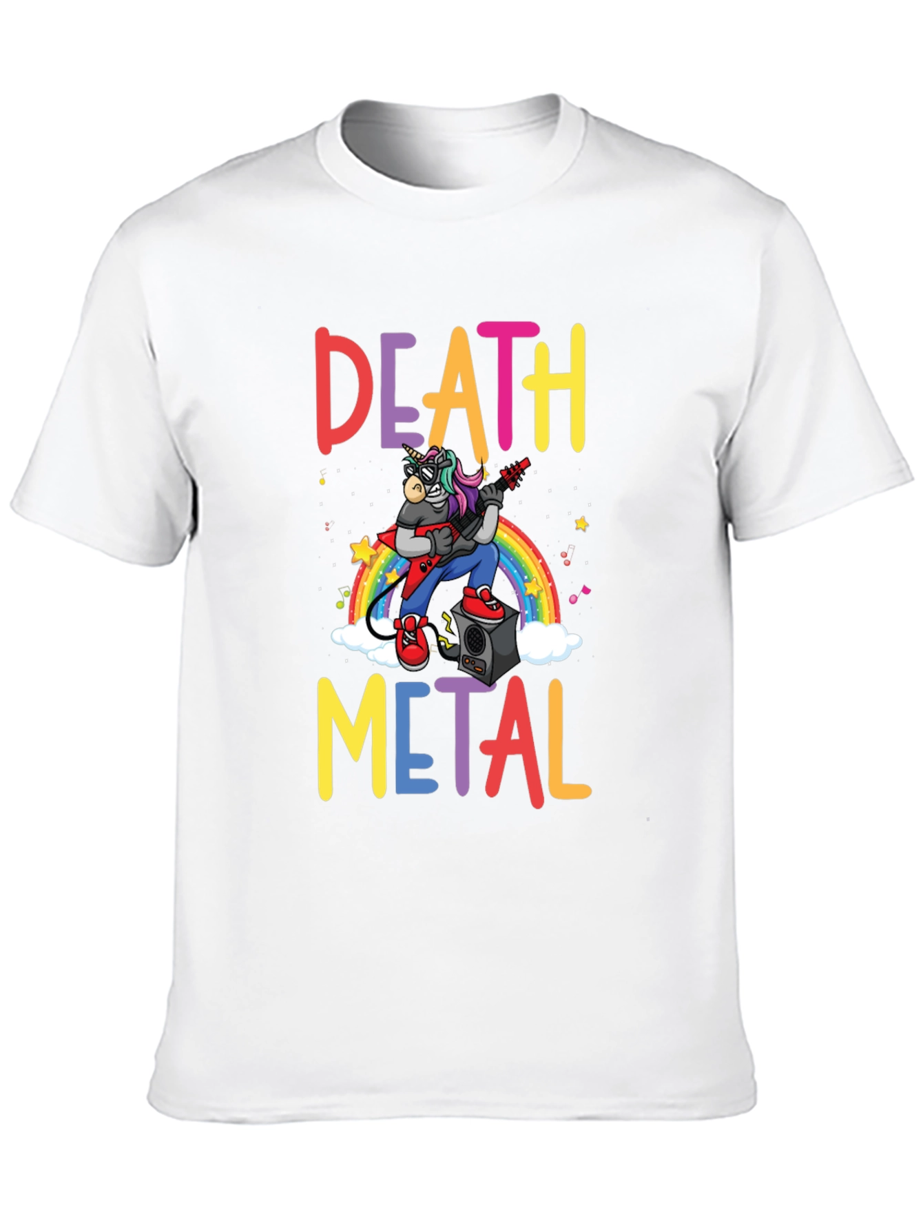 Death Metal Unicorn Graphic T-Shirt