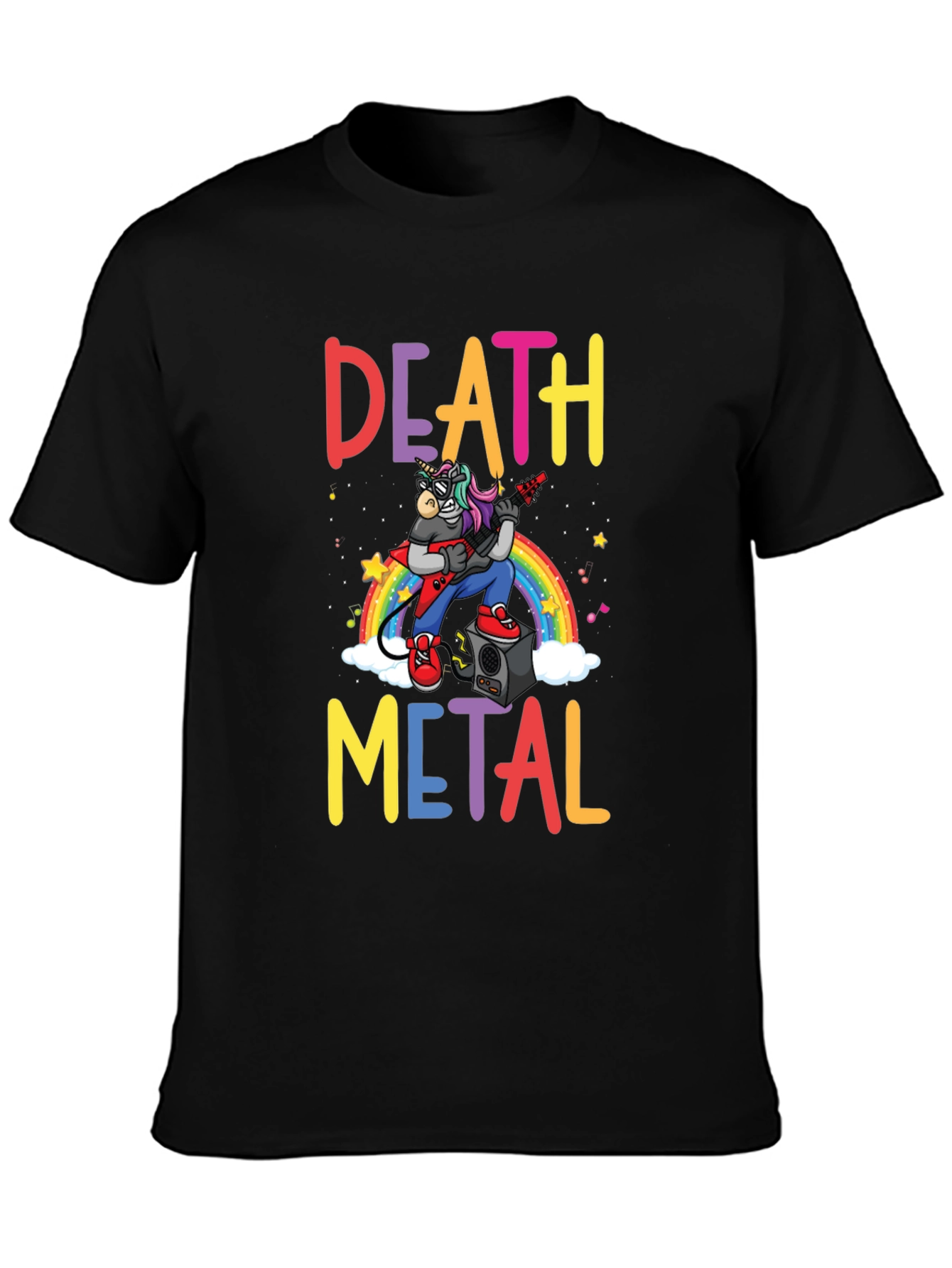 Death Metal Unicorn Graphic T-Shirt