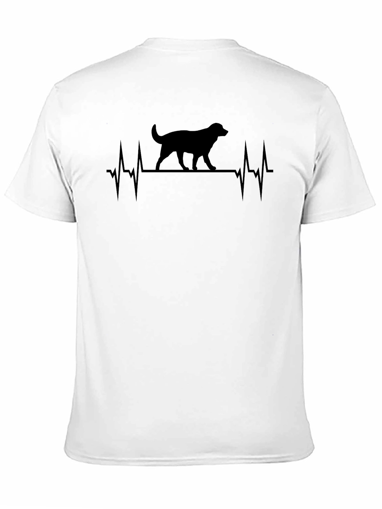 Dog Heartbeat T-Shirt - Mens Black Graphic Tee