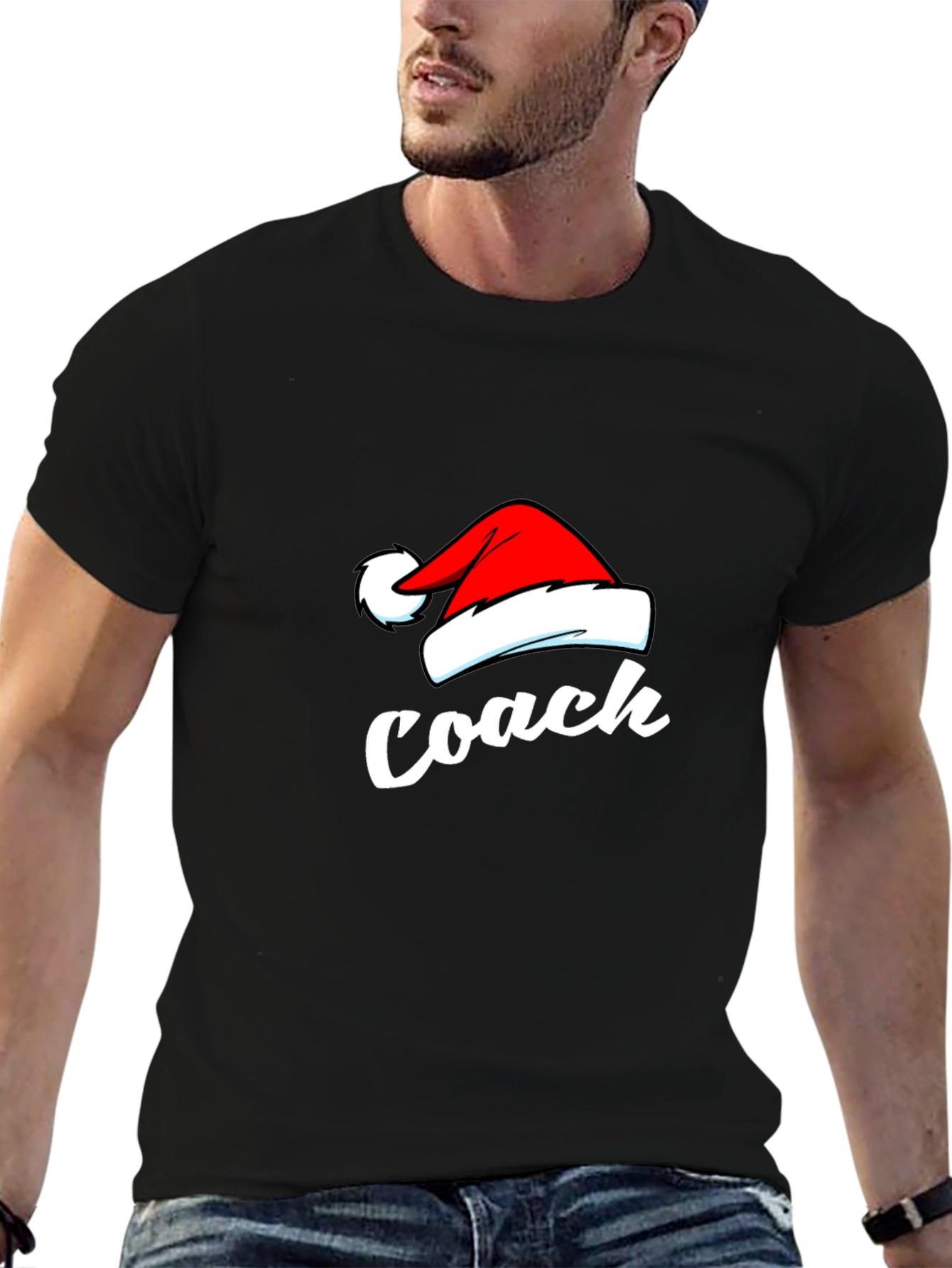 Coach Christmas Santa Hat Graphic Tee