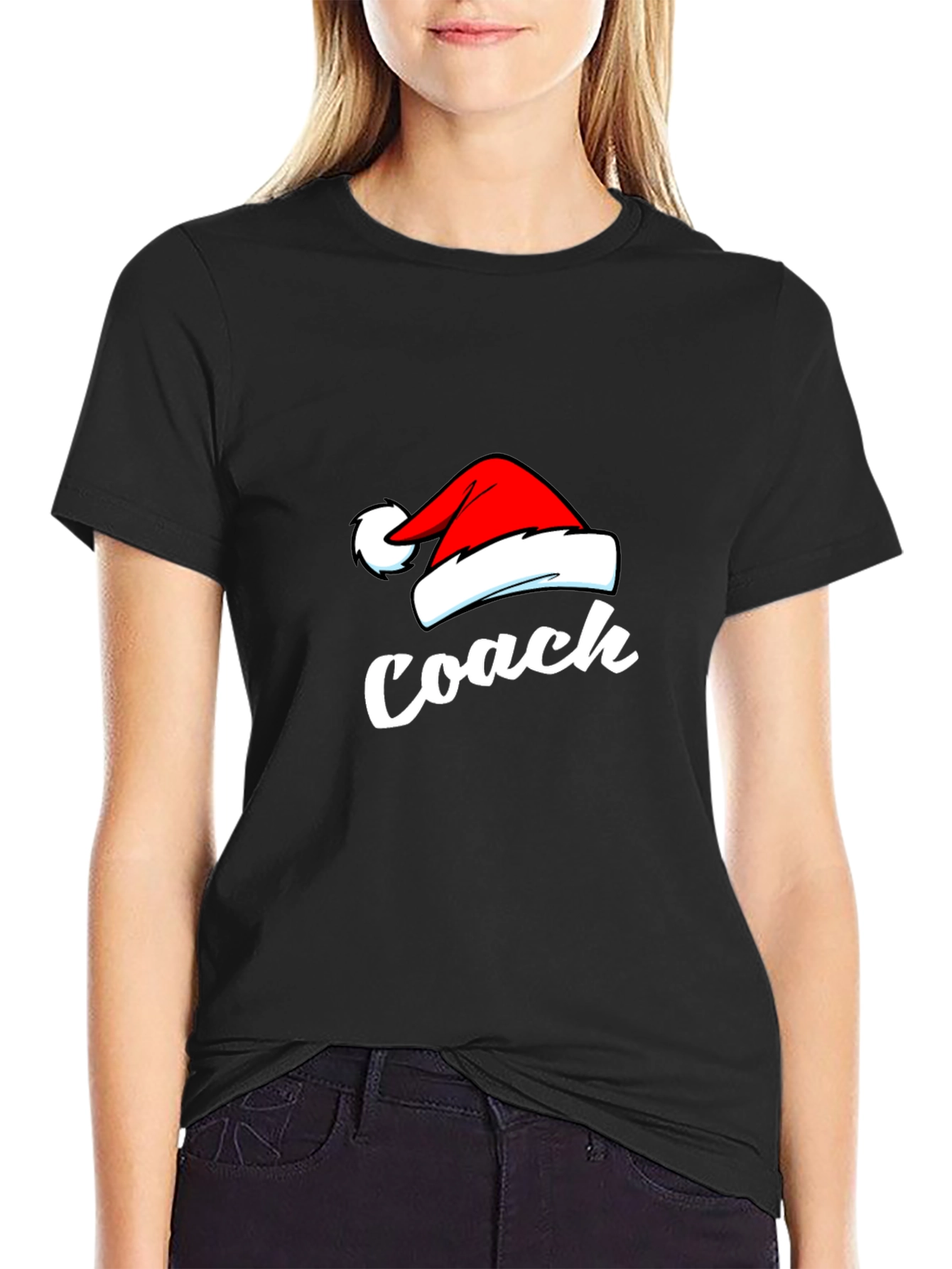 Coach Christmas Santa Hat Graphic Tee