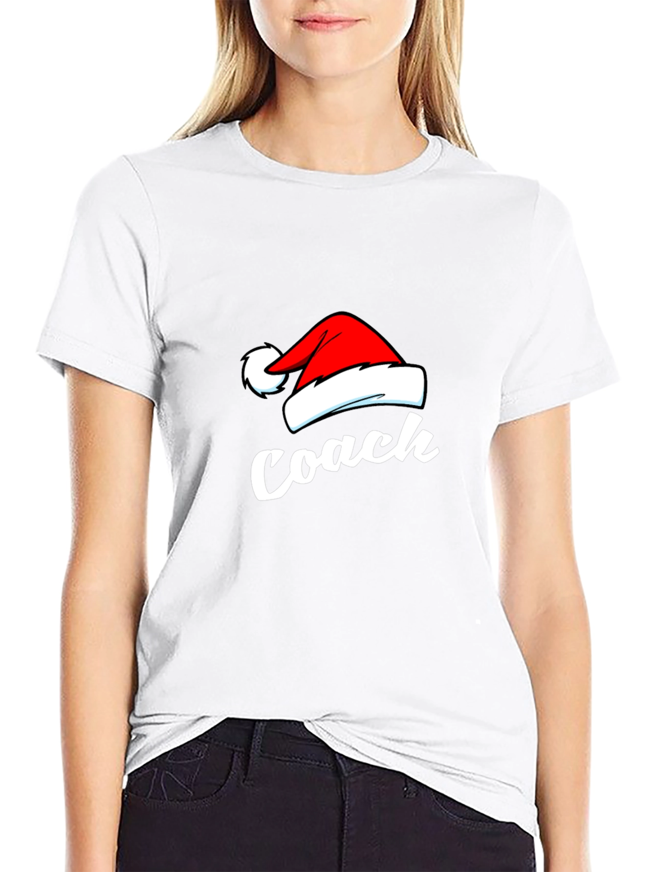 Coach Christmas Santa Hat Graphic Tee