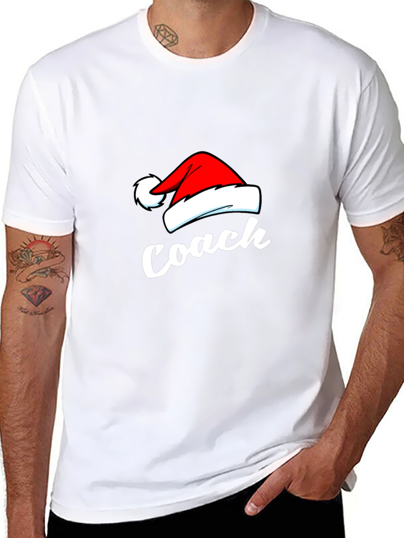 Coach Christmas Santa Hat Graphic Tee