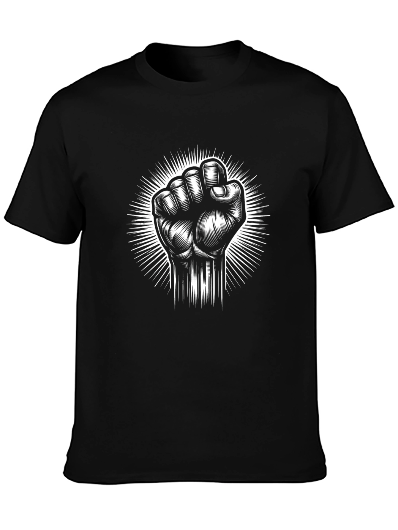 Empowered Fist Graphic Tee - Black