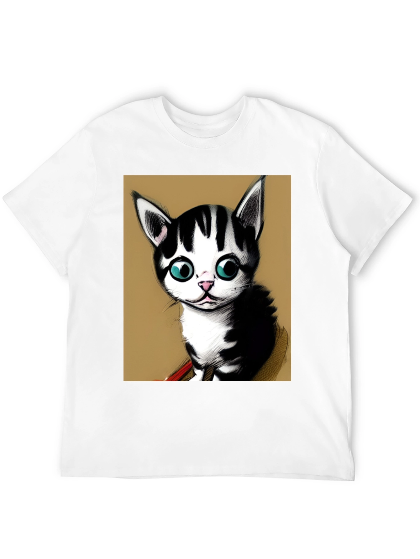 Cute Kitten Graphic Tee - Black Unisex T-Shirt