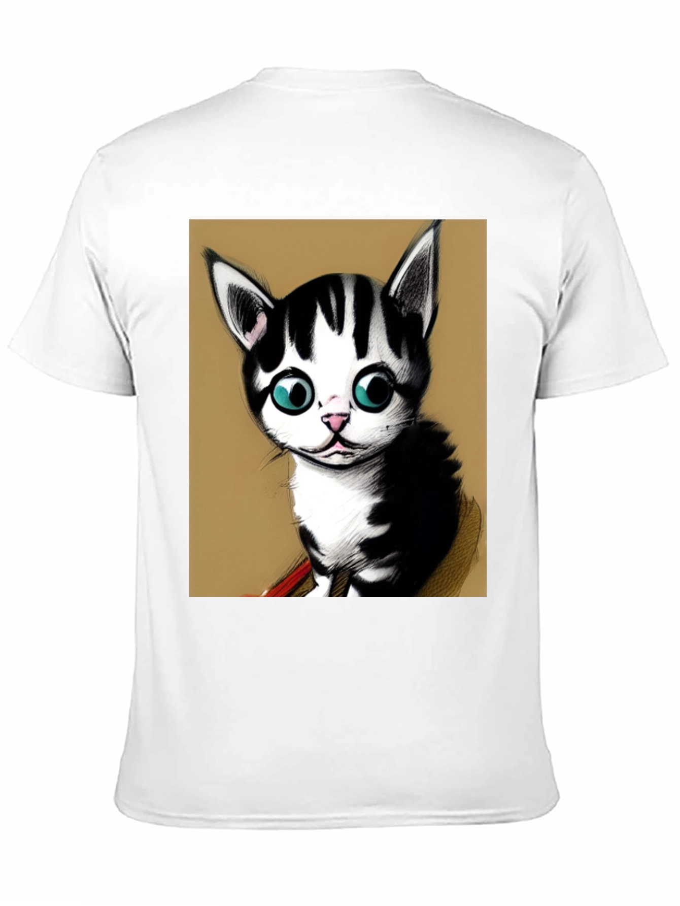 Cute Kitten Graphic Tee - Black Unisex T-Shirt