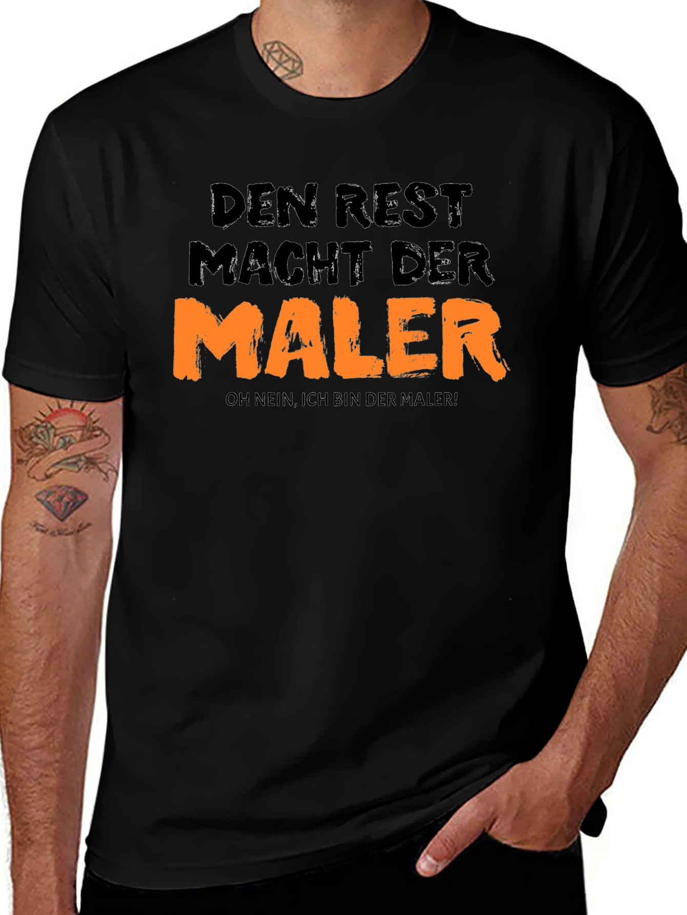 Den Rest Macht Der Maler Black Graphic Tee
