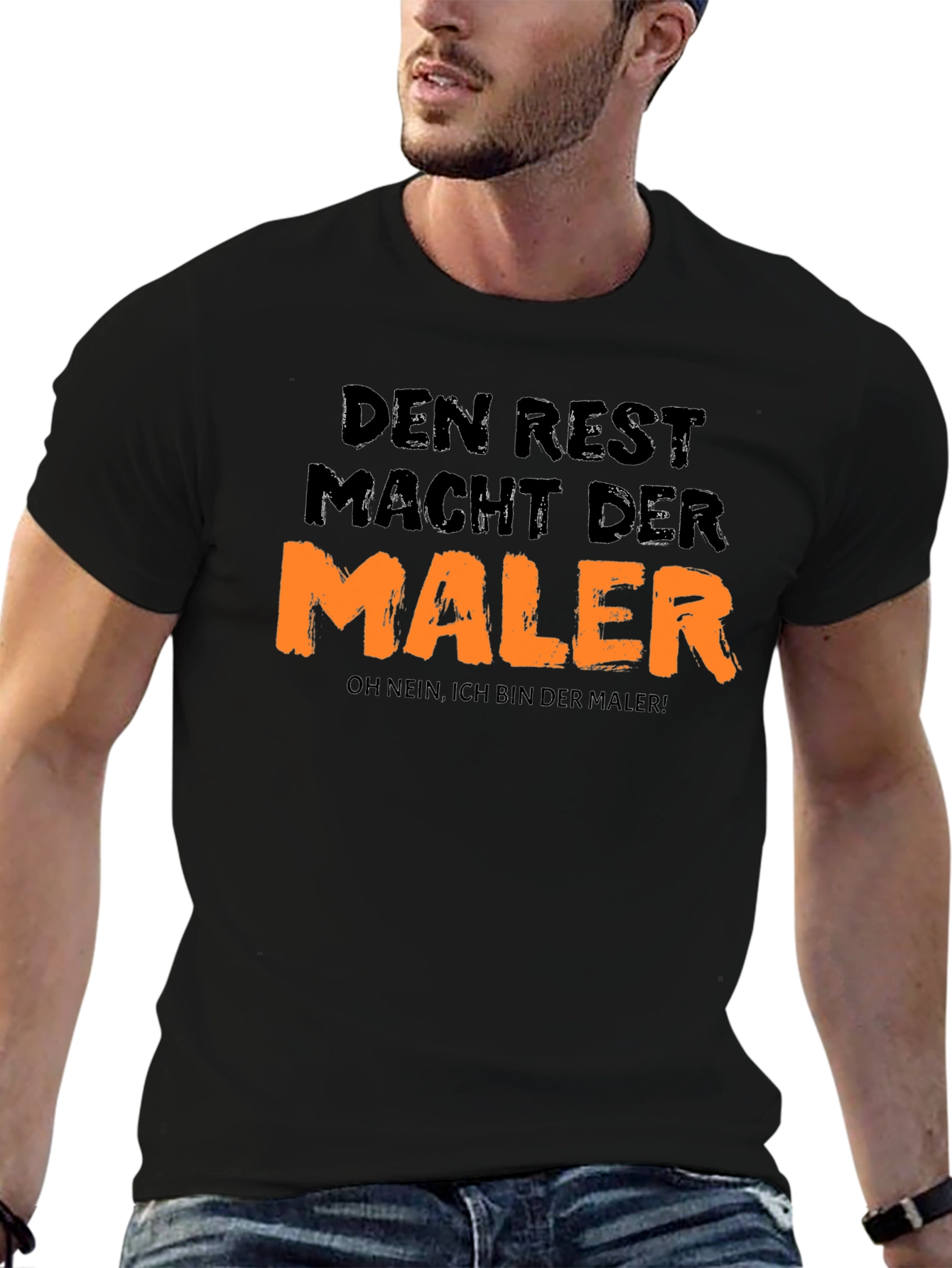Den Rest Macht Der Maler Black Graphic Tee
