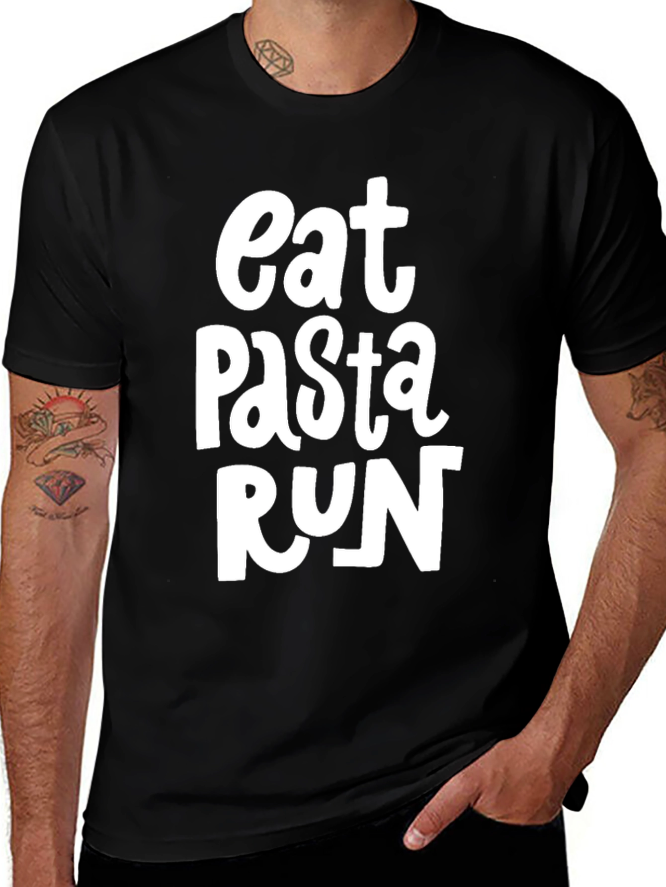 Eat Pasta Run Graphic Tee
