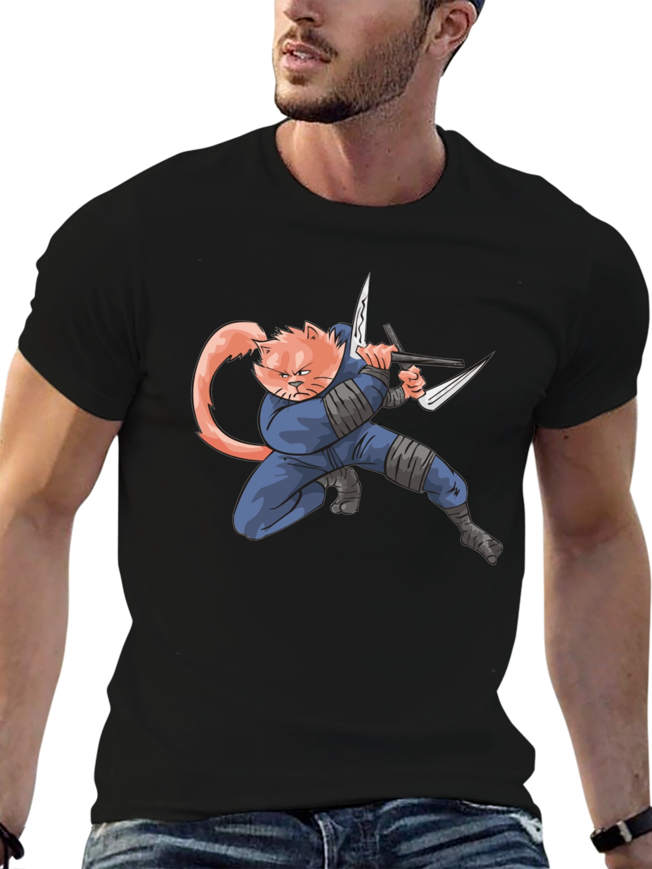 Ninja Cat T-Shirt - Unique Graphic Tee