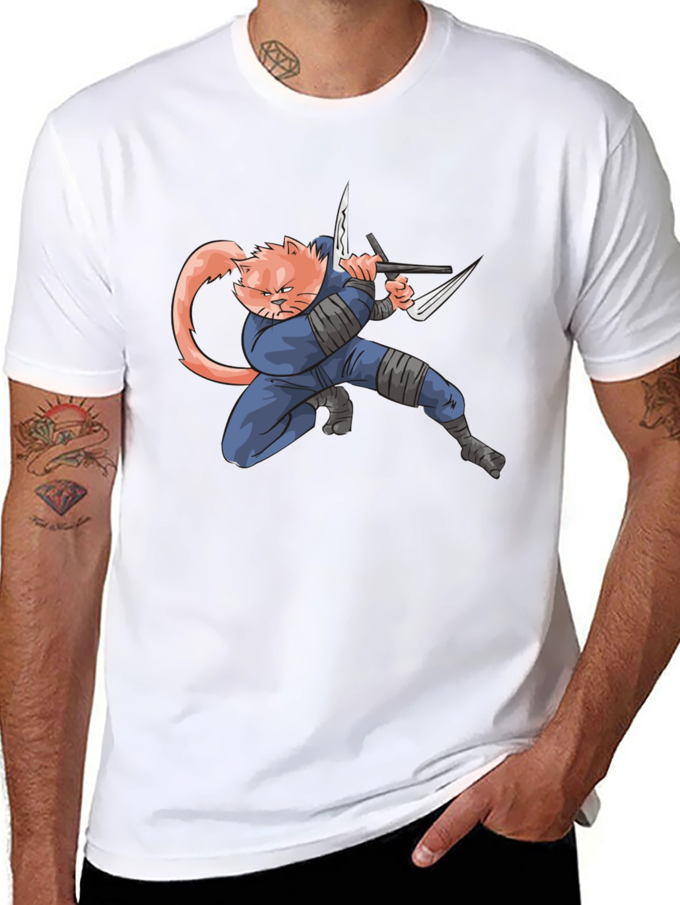 Ninja Cat T-Shirt - Unique Graphic Tee