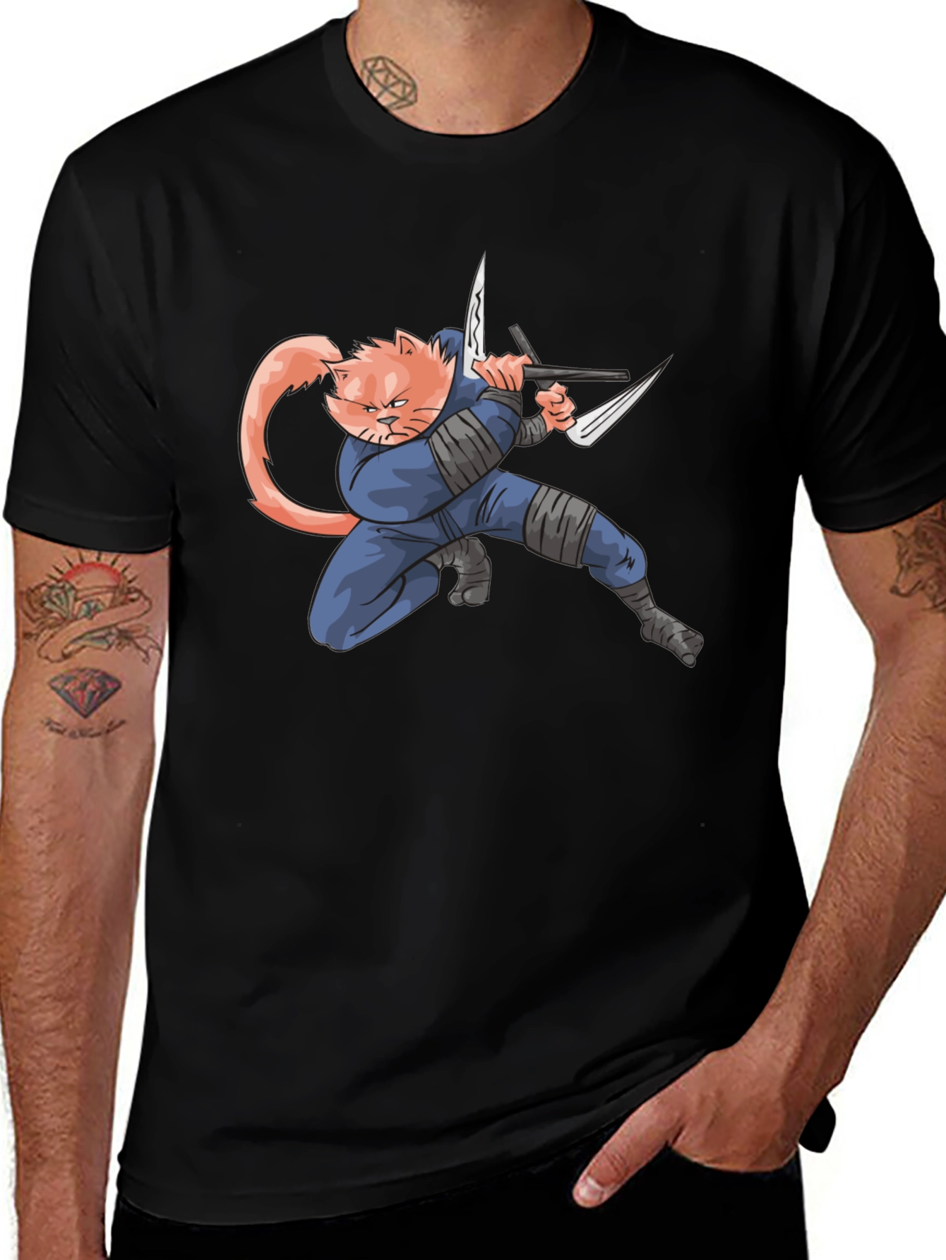Ninja Cat T-Shirt - Unique Graphic Tee