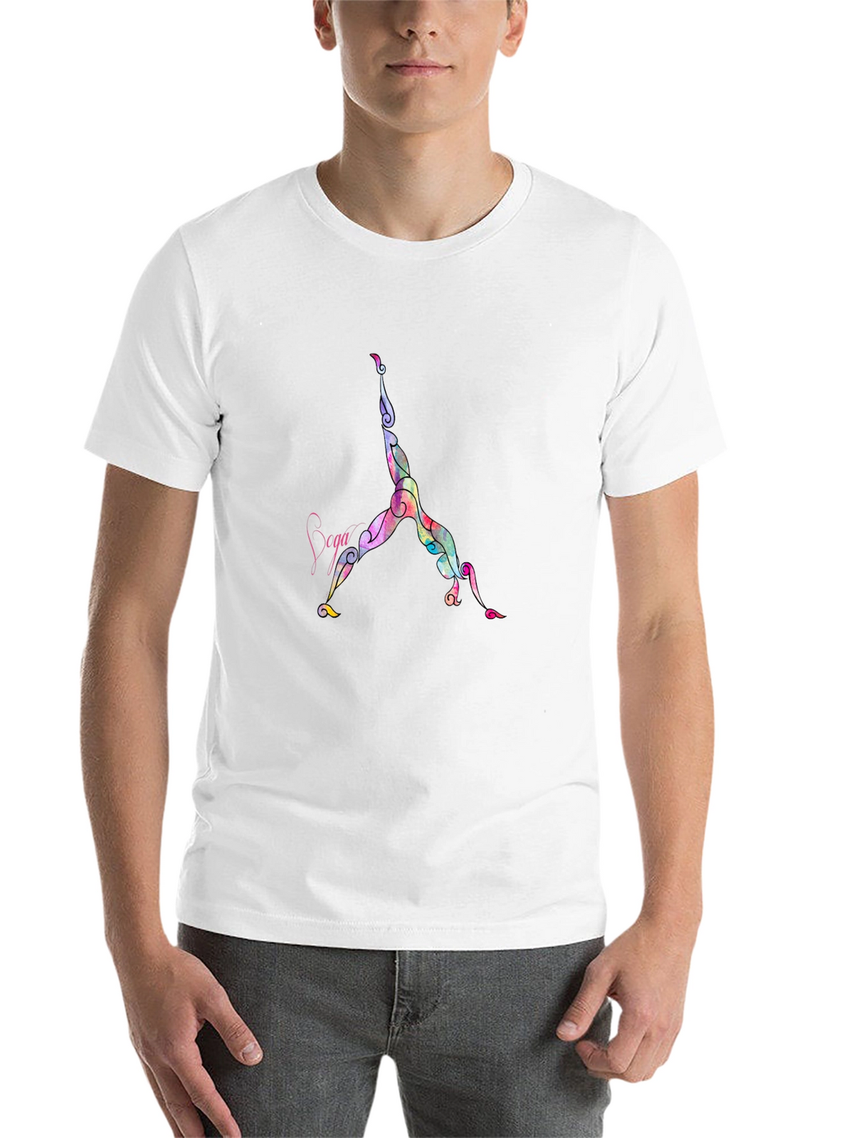 Yoga Pose Graphic Tee - Comfortable Black T-Shirt