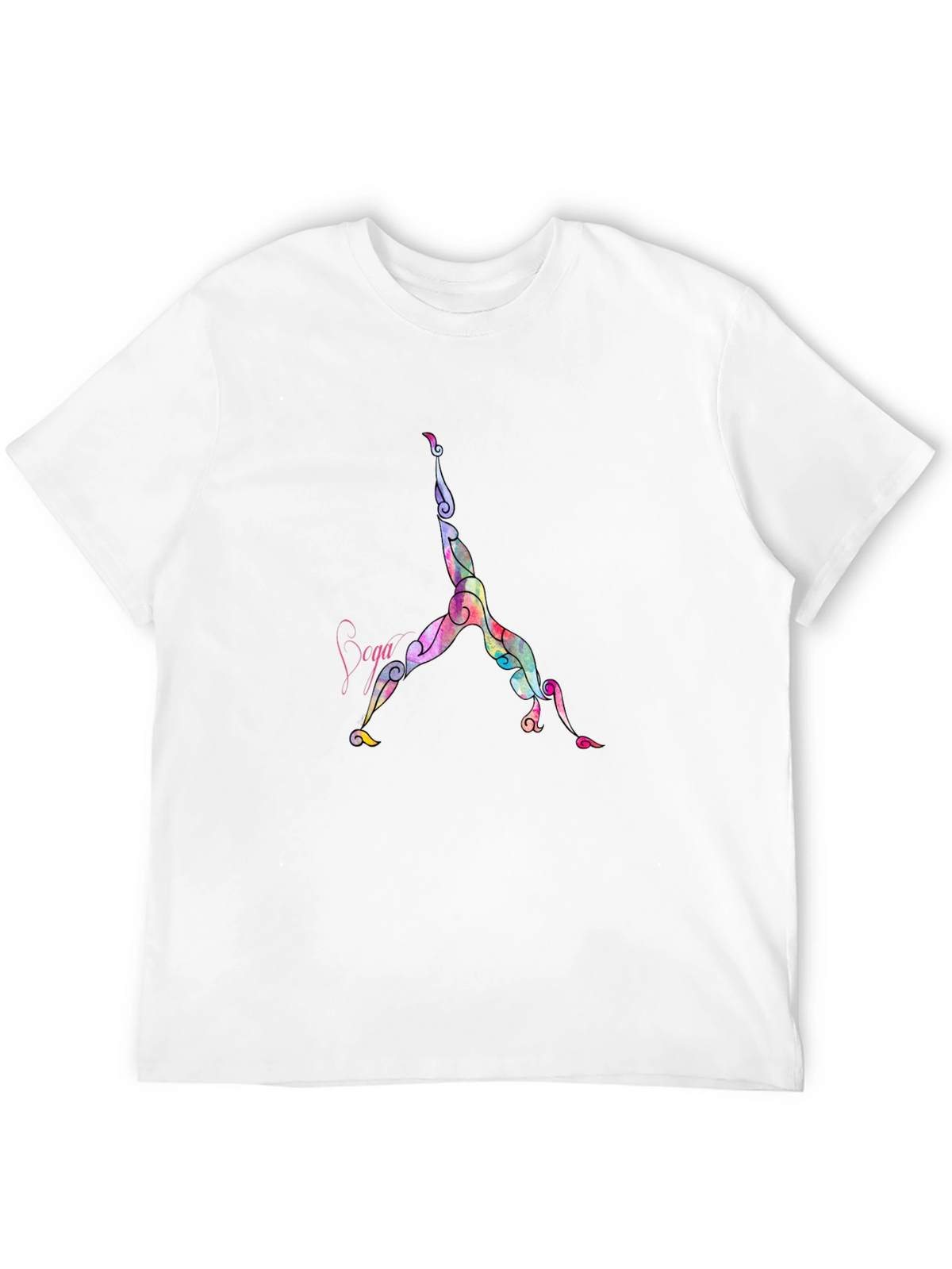 Yoga Pose Graphic Tee - Comfortable Black T-Shirt