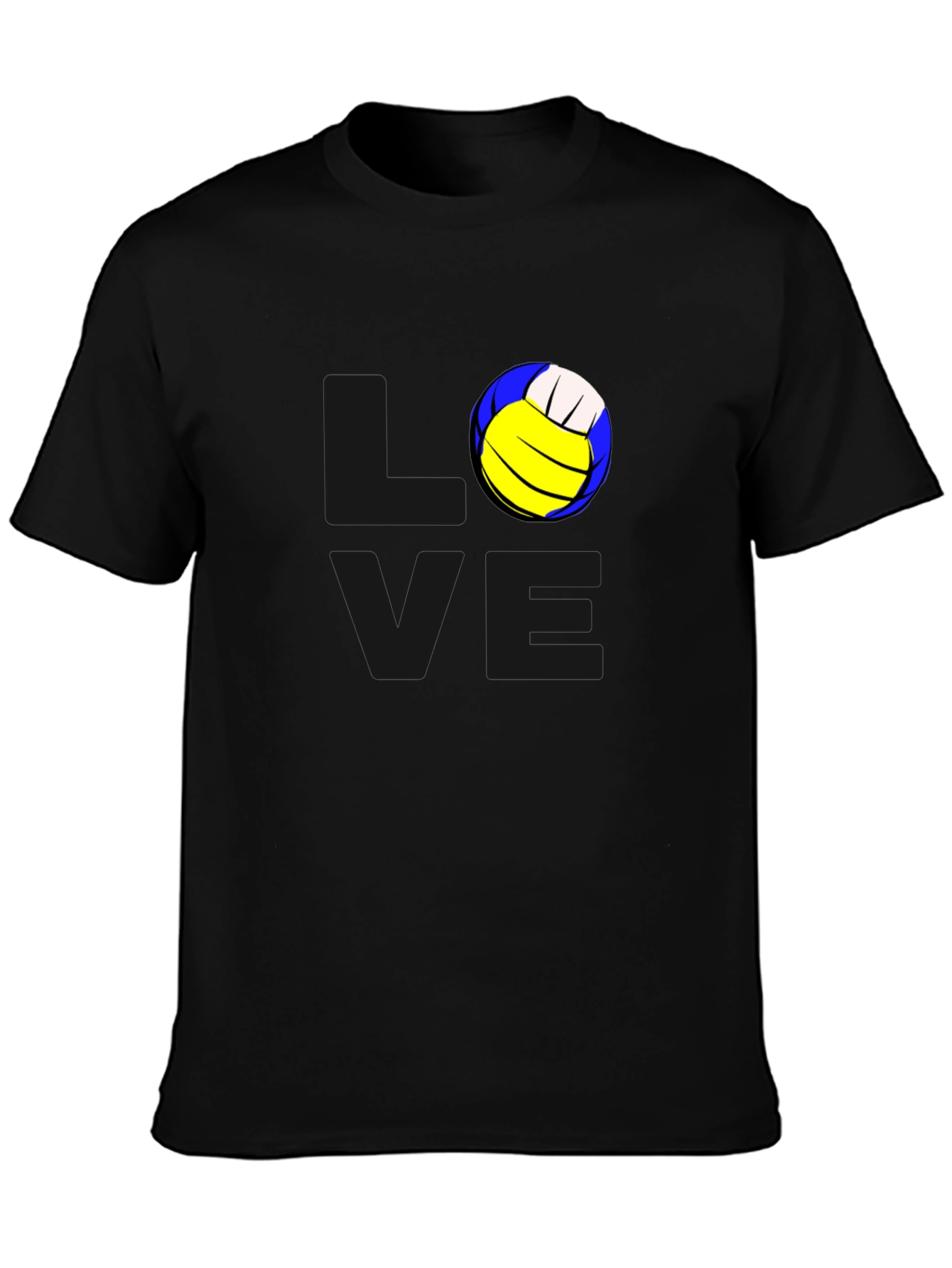 Volleyball Graphic Tee - Stylish Black T-Shirt