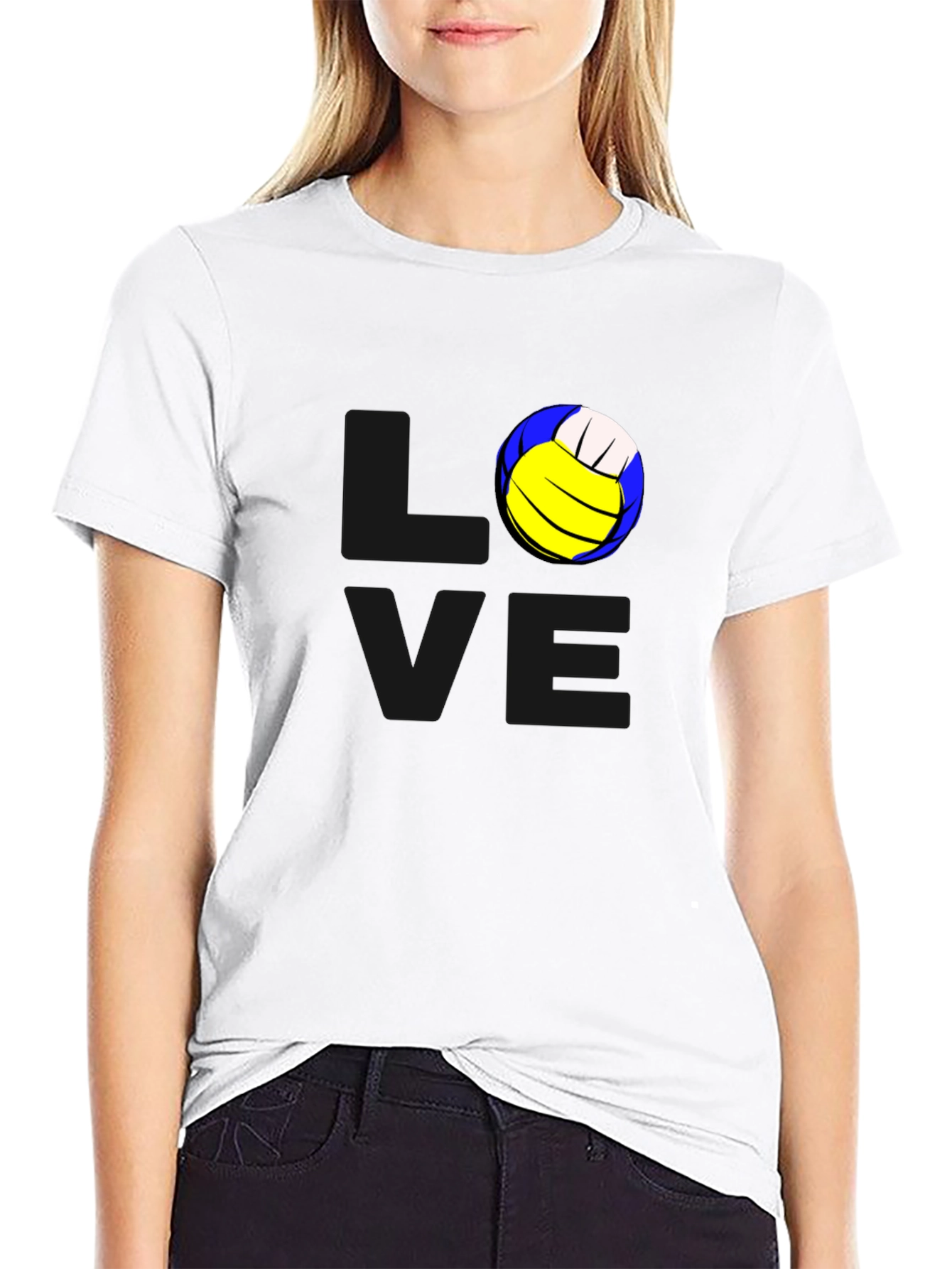 Volleyball Graphic Tee - Stylish Black T-Shirt