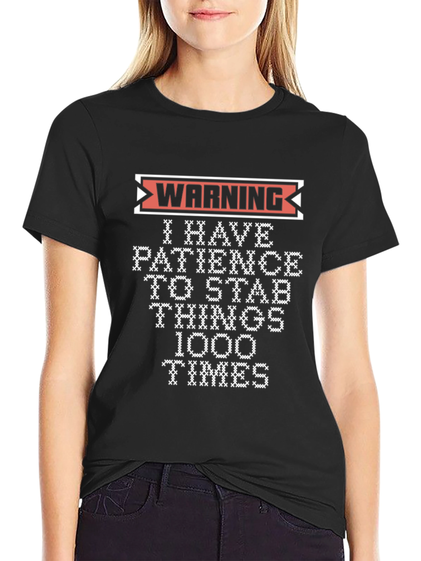 Warning: I Have Patience Graphic Novelty T-Shirt