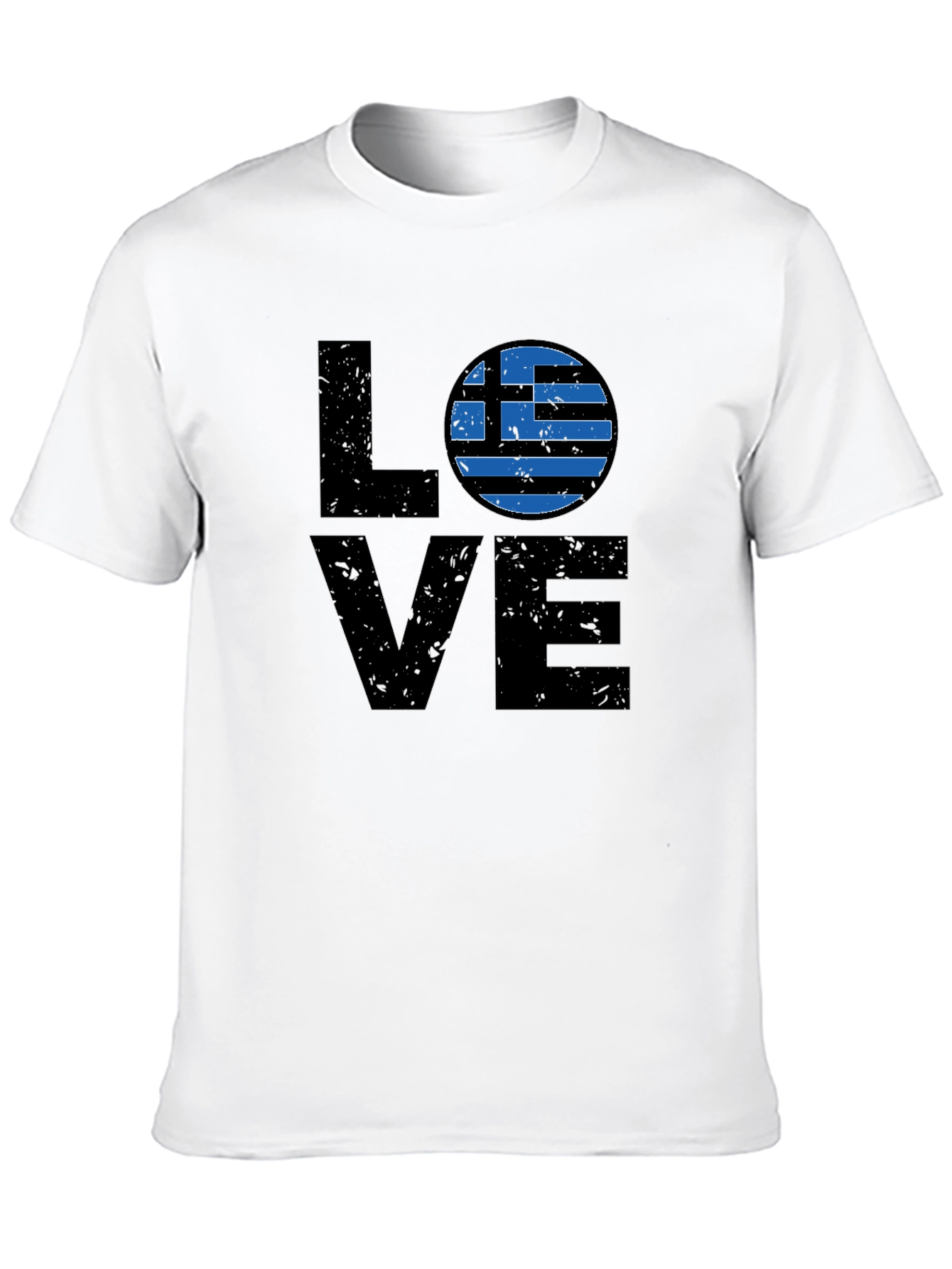 Greece Flag LOVE Graphic T-Shirt