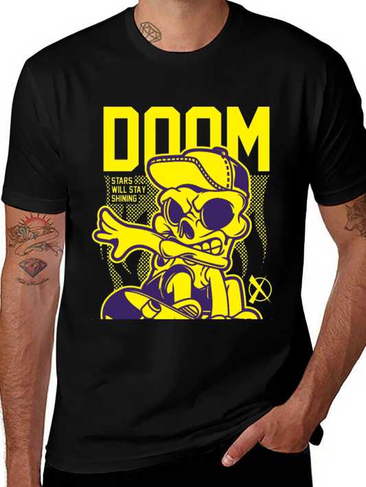Doom Stars Shining Black Graphic T-Shirt