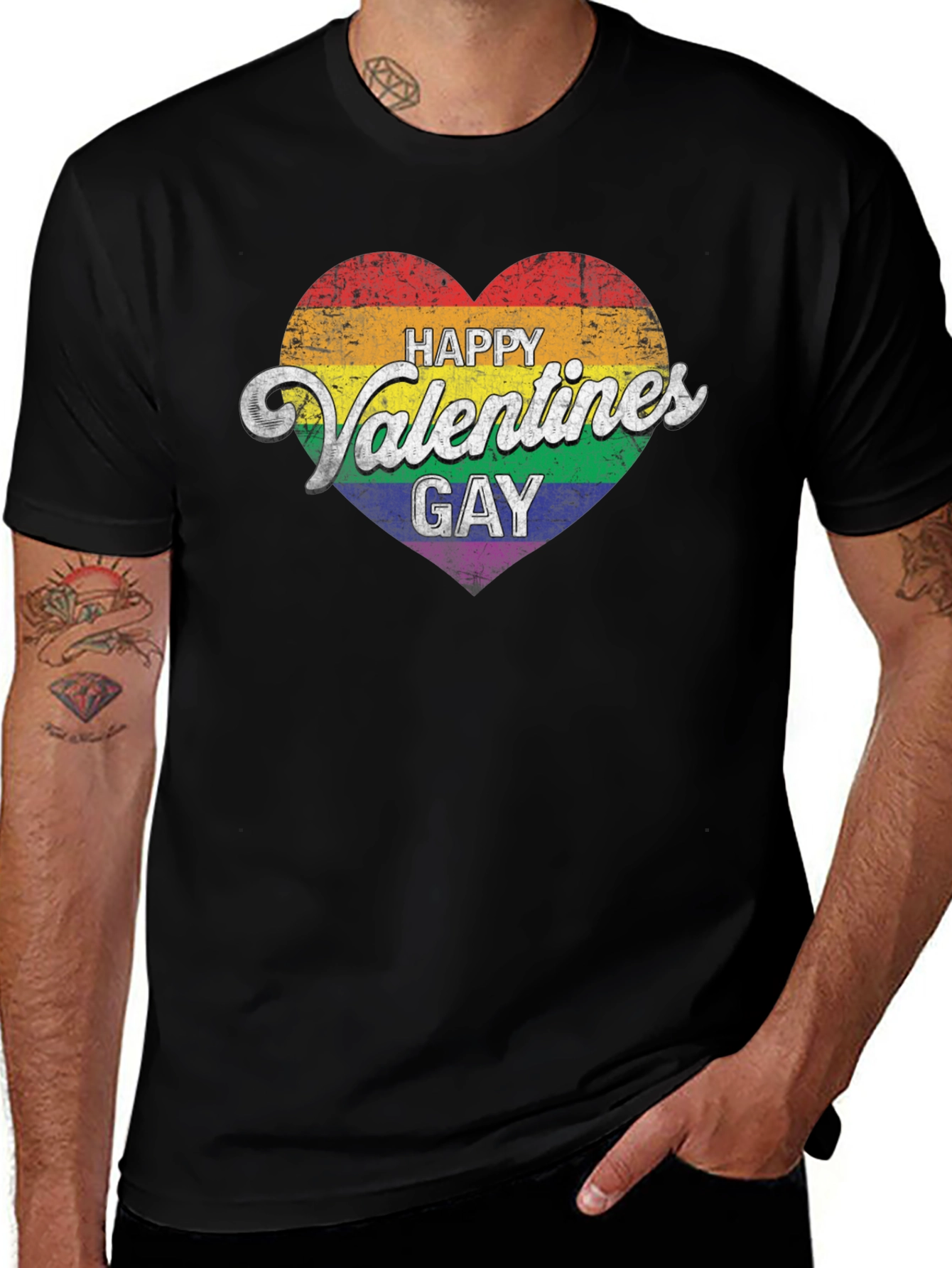 Happy Valentines Gay Pride T-Shirt