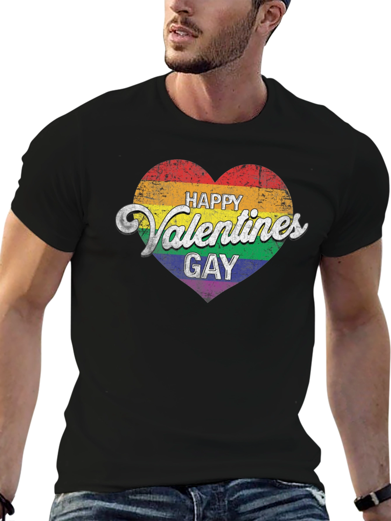 Happy Valentines Gay Pride T-Shirt