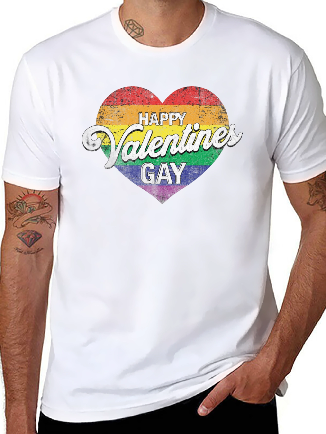 Happy Valentines Gay Pride T-Shirt