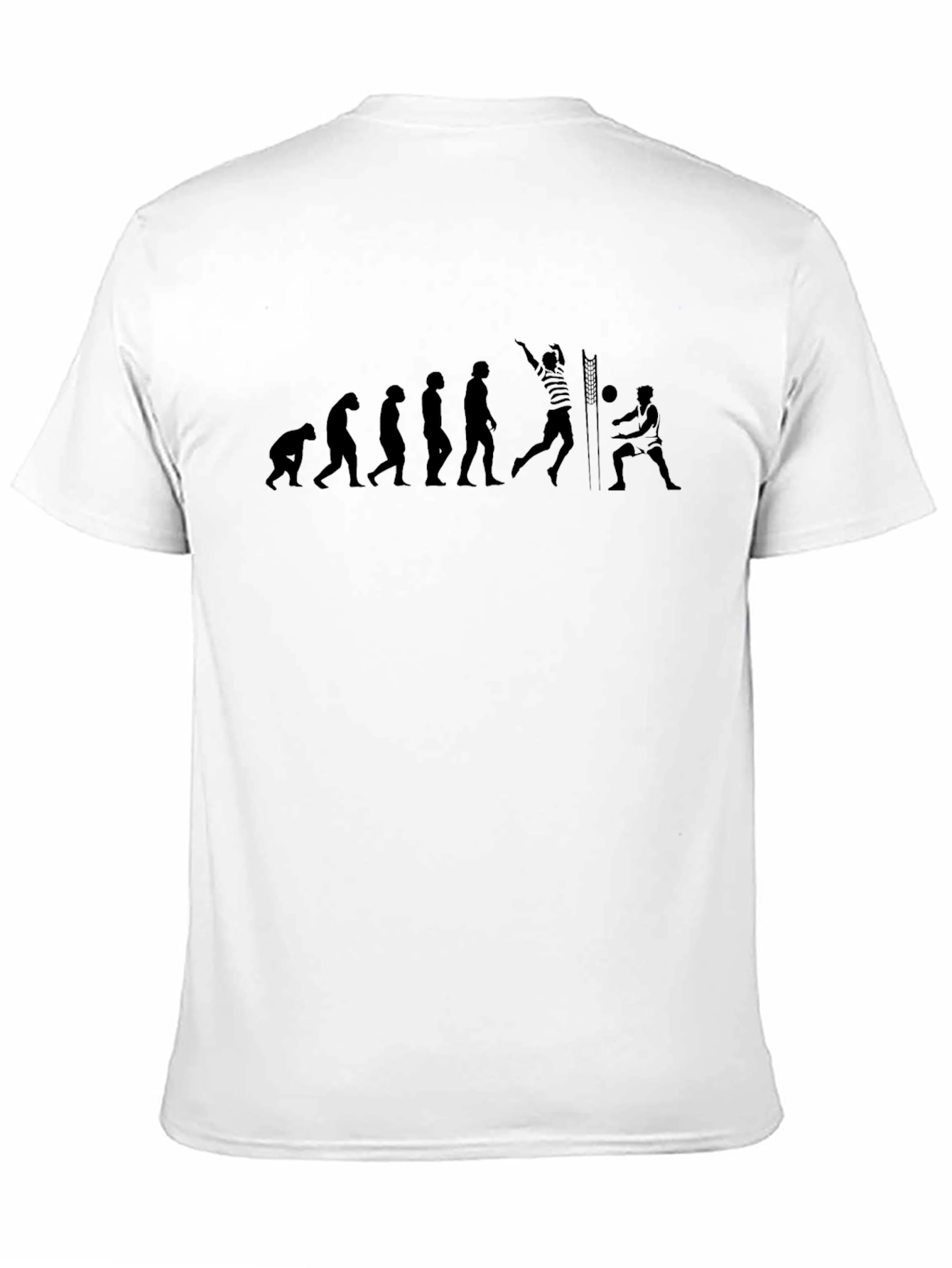 Volleyball Evolution Mens T-Shirt - Black Graphic Tee