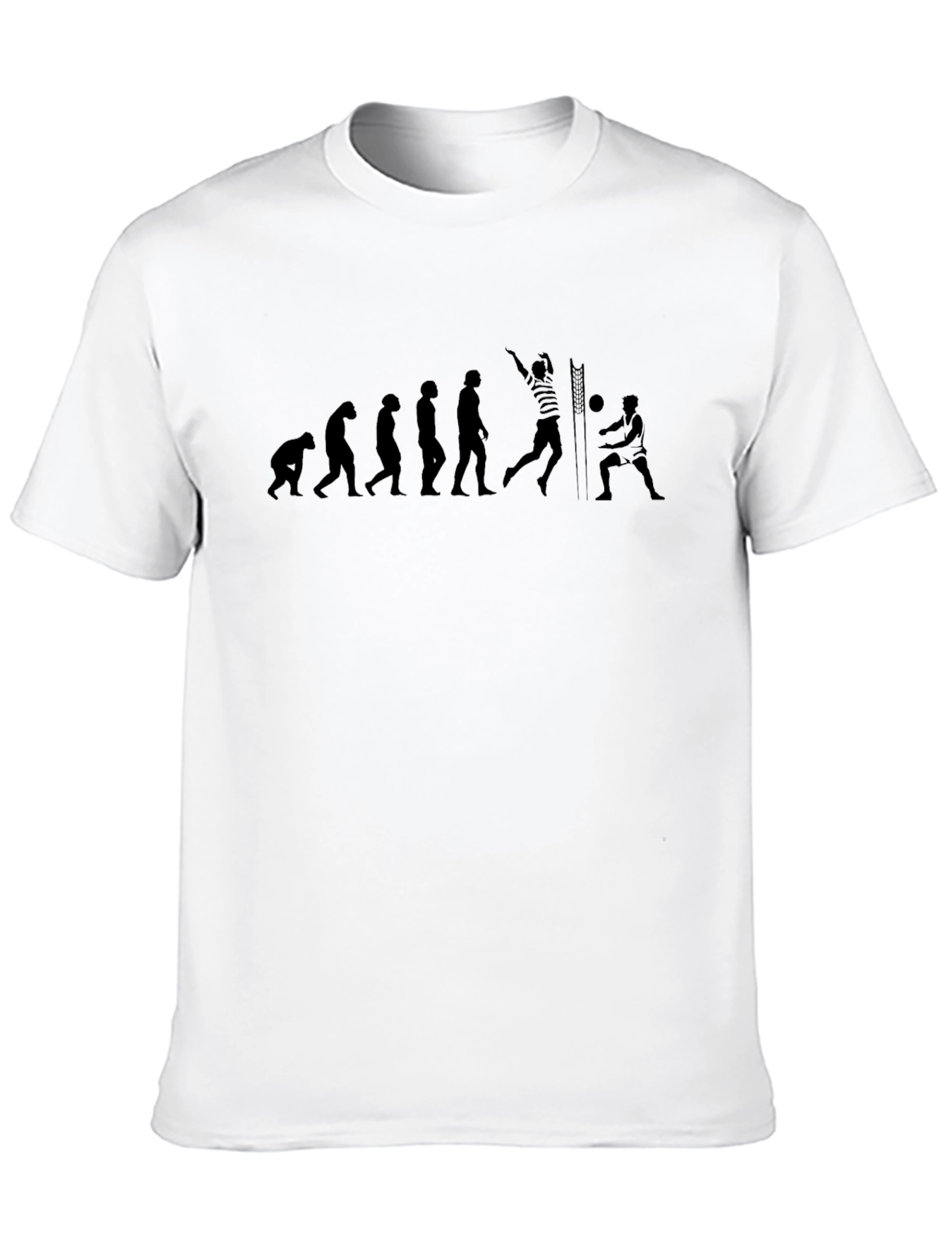 Volleyball Evolution Mens T-Shirt - Black Graphic Tee