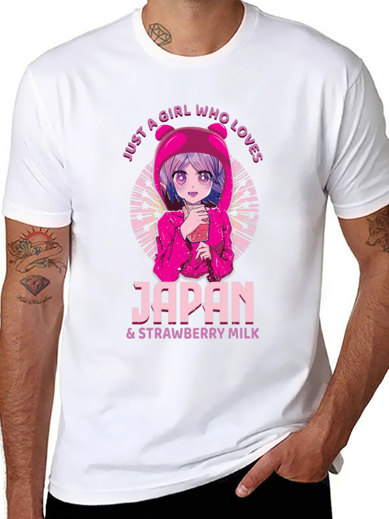 Japan & Strawberry Milk Anime T-Shirt