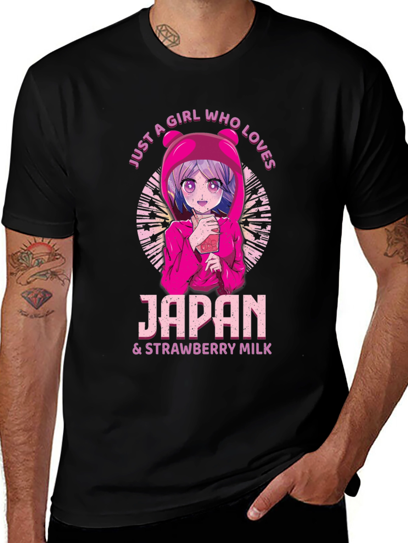 Japan & Strawberry Milk Anime T-Shirt
