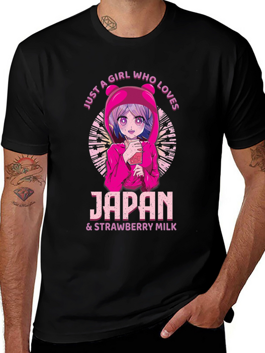 Japan & Strawberry Milk Anime T-Shirt
