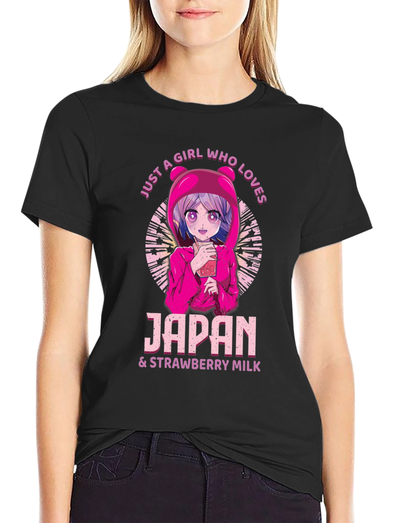 Japan & Strawberry Milk Anime T-Shirt